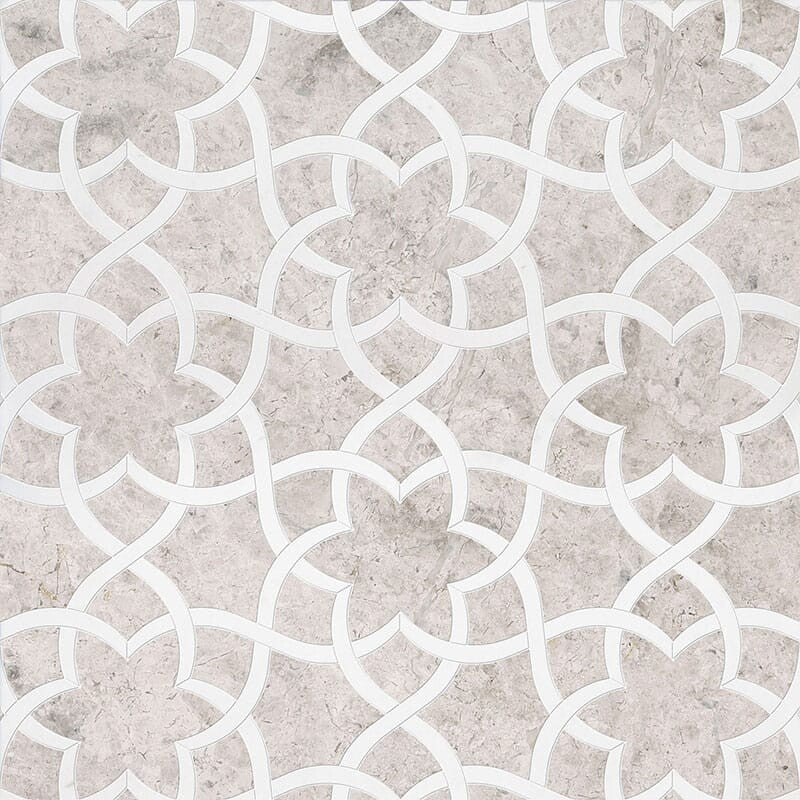 TALYA: Aspen White Isidore Mosaic (multi finish | 12"x14"x1/2" | straight cut)