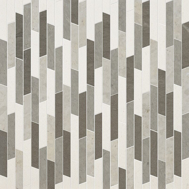 TALYA: Britannia Bosphorus Rhodes Chevron Mosaic (multi finish | 8"x14"x13/16" | straight cut)