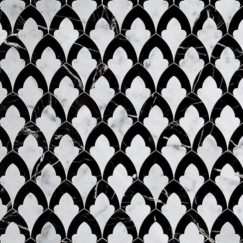 TALYA: China Black Sophia Mosaic (multi finish | 8"x13"x3/4" | straight cut)