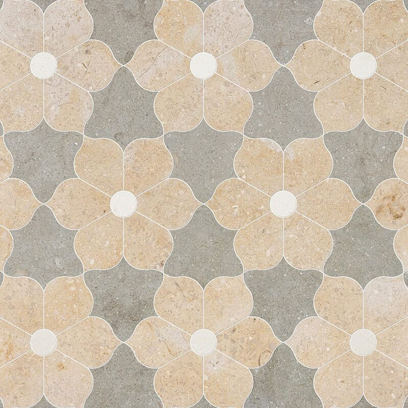 TALYA: Olive Green Seashell Theodora Mosaic (multi finish | 12"x14"x1/8" | straight cut)