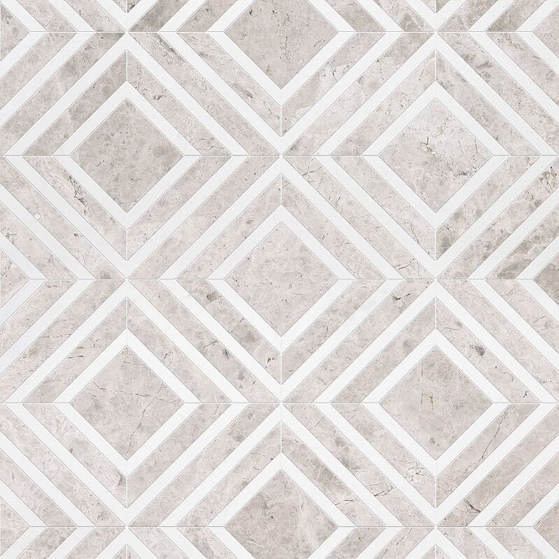 TALYA: Silver Shadow Yildiz Mosaic (multi finish | 8"x11"x13/16" | straight cut)