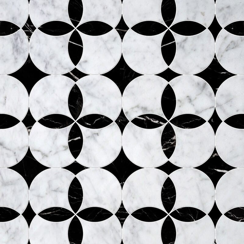 TALYA: China Black Constantine Mosaic (multi finish | 13"x13"x5/8" | straight cut)