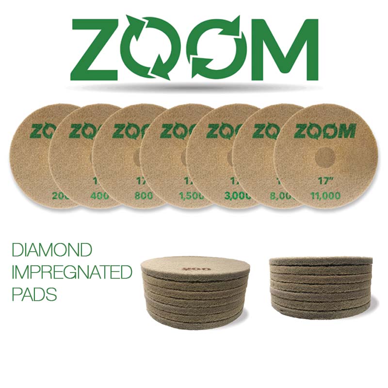 ZOOM Diamond Impregnated Polish Pad (Diameter: 7" | Grit: 200)