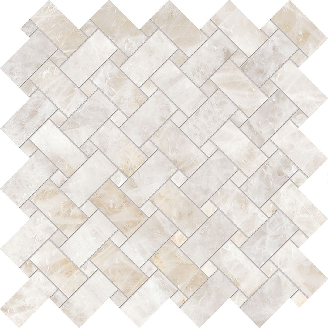 Tele di Marmo Precious Crystal Ambra porcelain decorative accent tile by Emil, full lappato finish, 11 13/16"x11 13/16"x9.5-mm size. Premium Italian porcelain for floors and walls.
