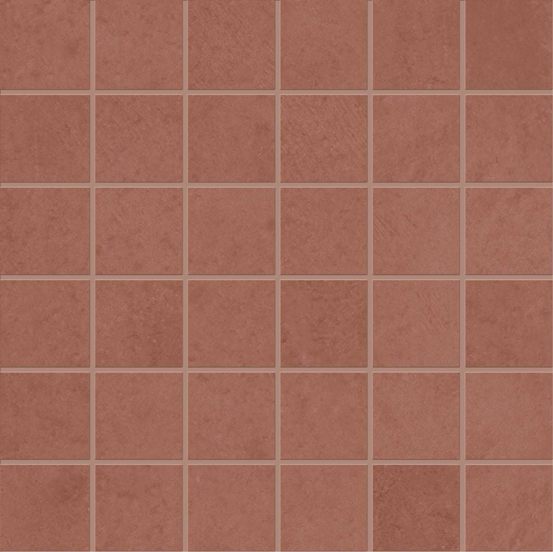 Pigmento AMARANTO porcelain mosaic tile by Emil, silktech finish, 12"x12" size. Premium Italian porcelain for floors and walls.