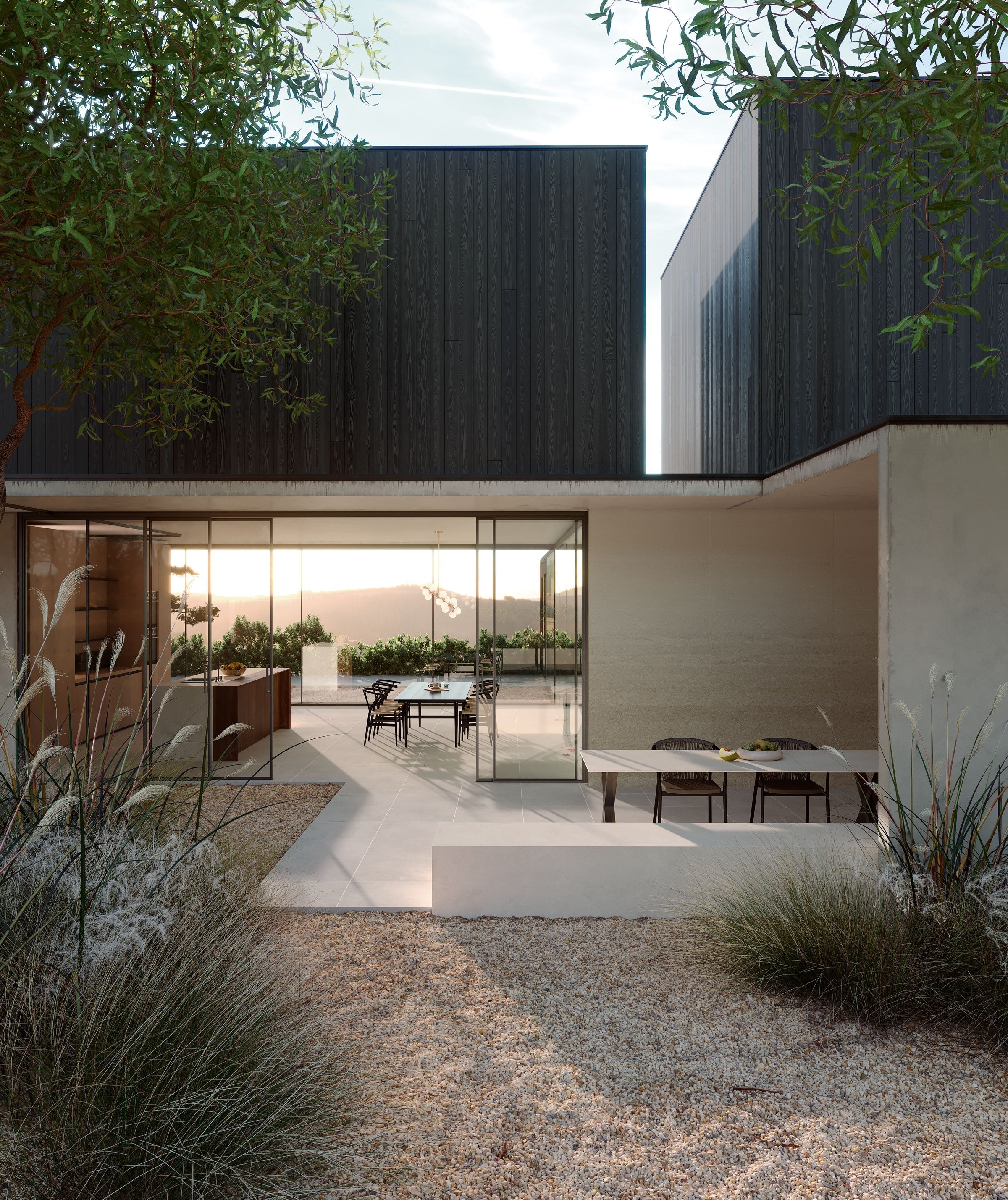 ECOSTONE: Fog Cross Cut Prefab Slab (32"x96"x12-mm | matte)