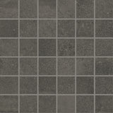 BE-SQUARE: Black Mosaico 1x1 Porcelain Mosaic (11 13/16"x11 13/16"x9.5-mm | naturale | rectified)