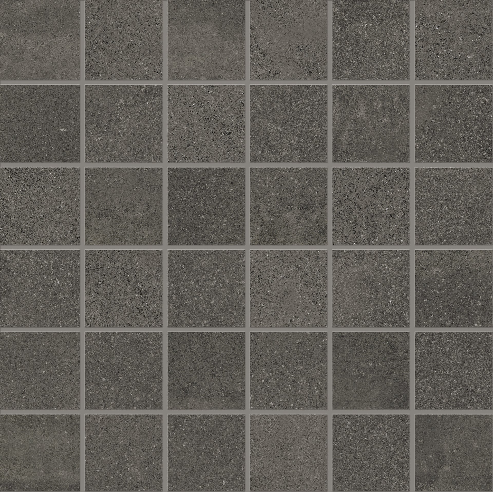 Be-Square Black porcelain mosaic tile by Emil, naturale finish, 11 13/16"x11 13/16"x9.5-mm size. Premium Italian porcelain for floors and walls.