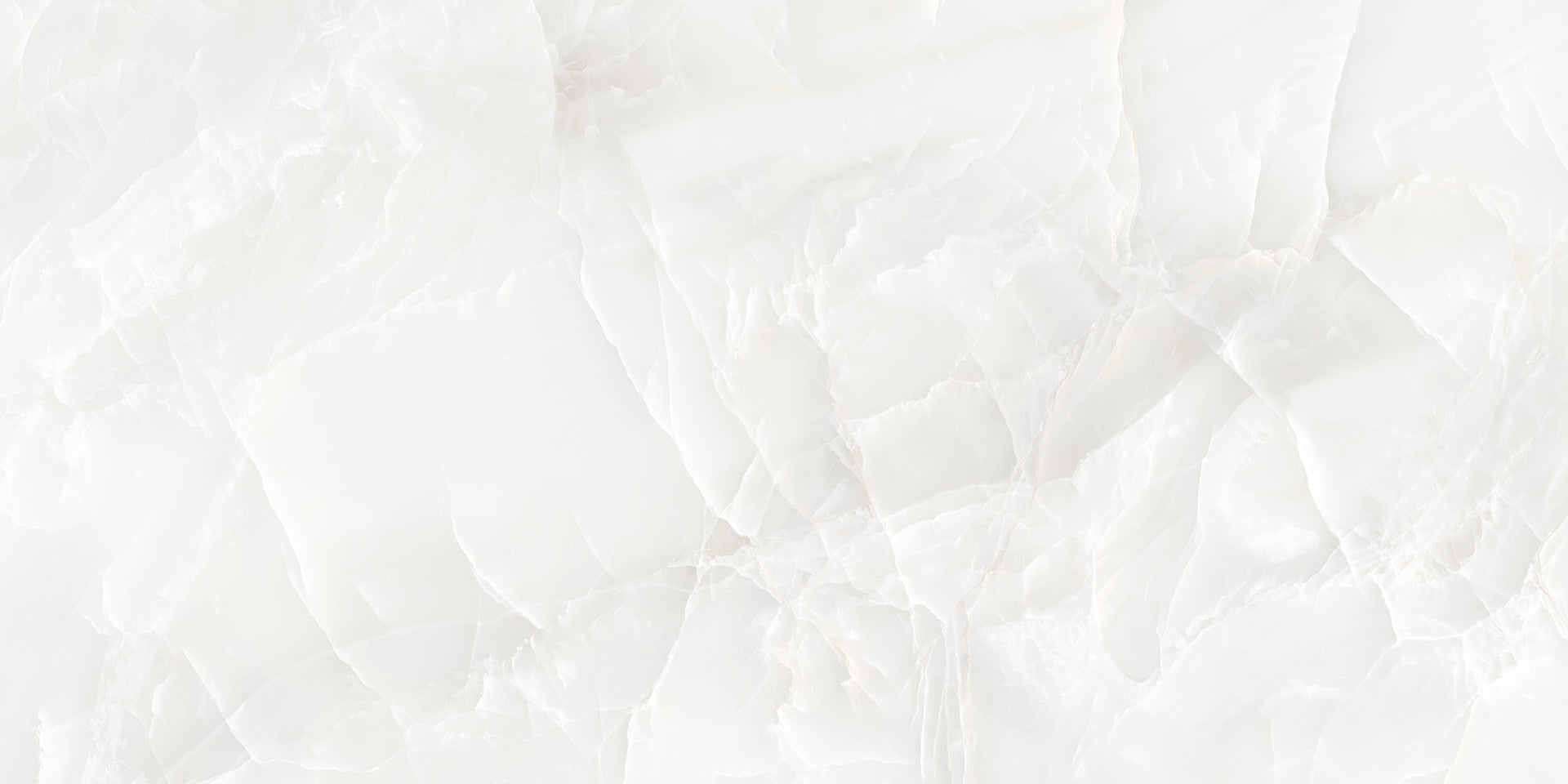 Level Marmi Onyx Ivory porcelain field tile by Emil, full lappato finish, 63 25/32"x127 9/16"x12-mm size. Premium Italian porcelain for floors and walls.
