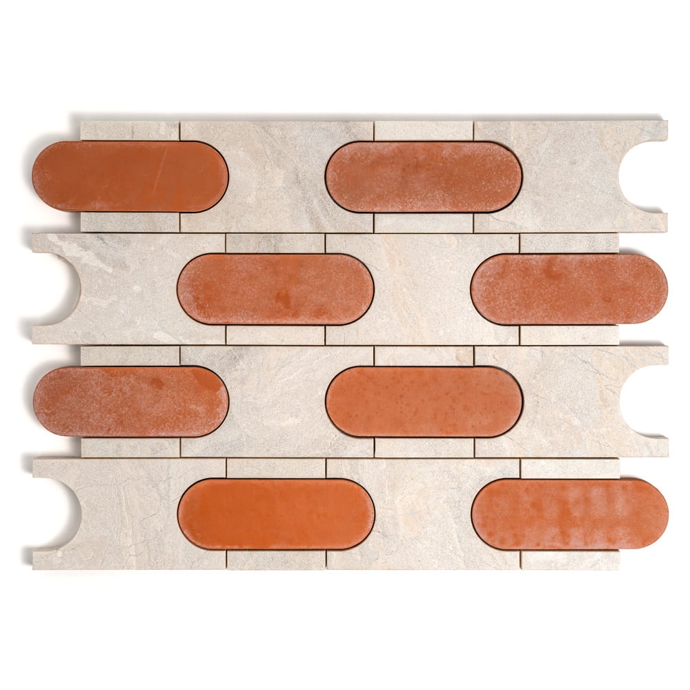 Diana Royal Cyprus Marble Mosaic (12 23/32"×16 1/2"×3/8" | rugged | straight cut)