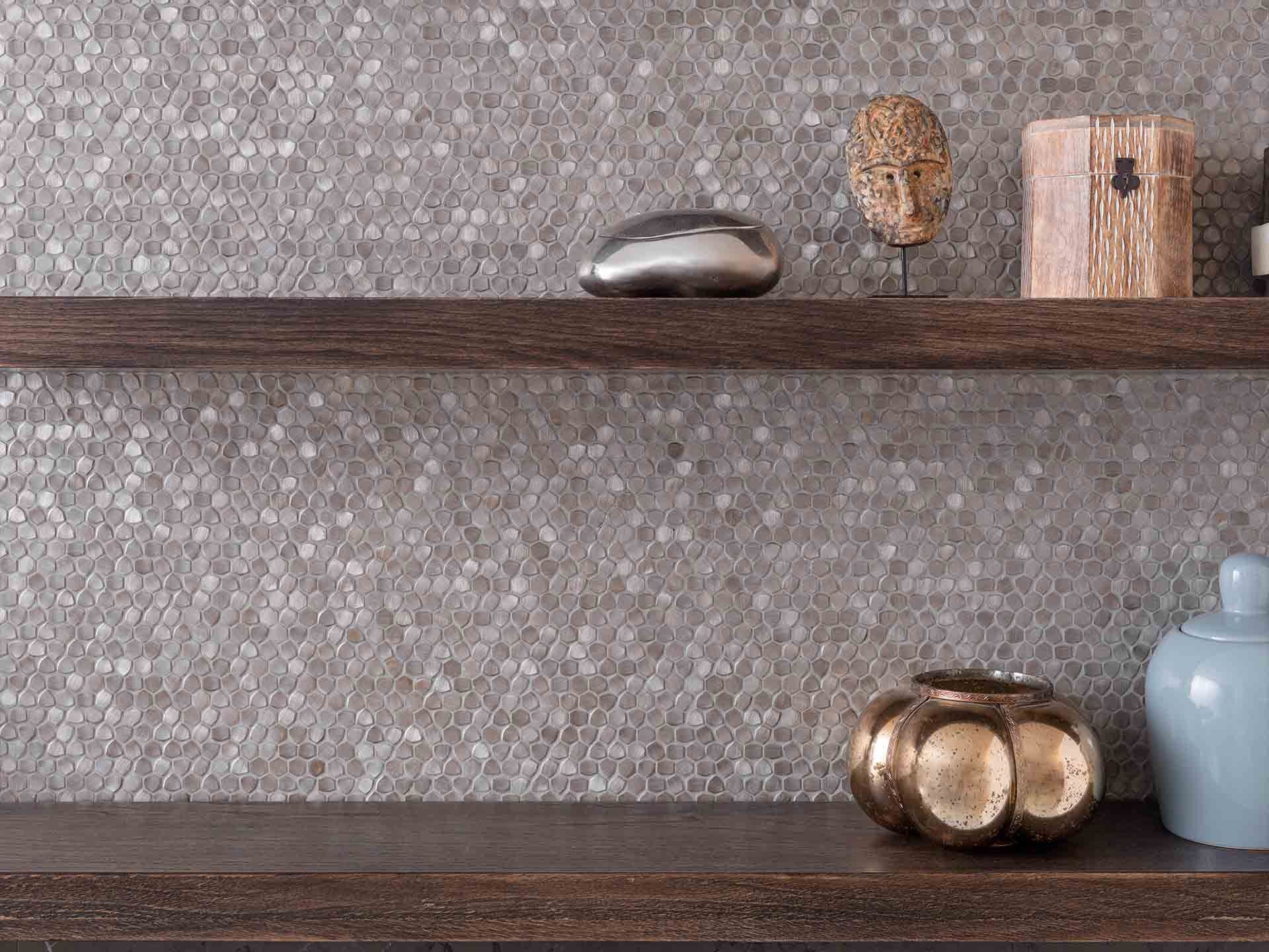 Gravity Metal Hexagon Mosaic (12x12x4-mm | gloss)