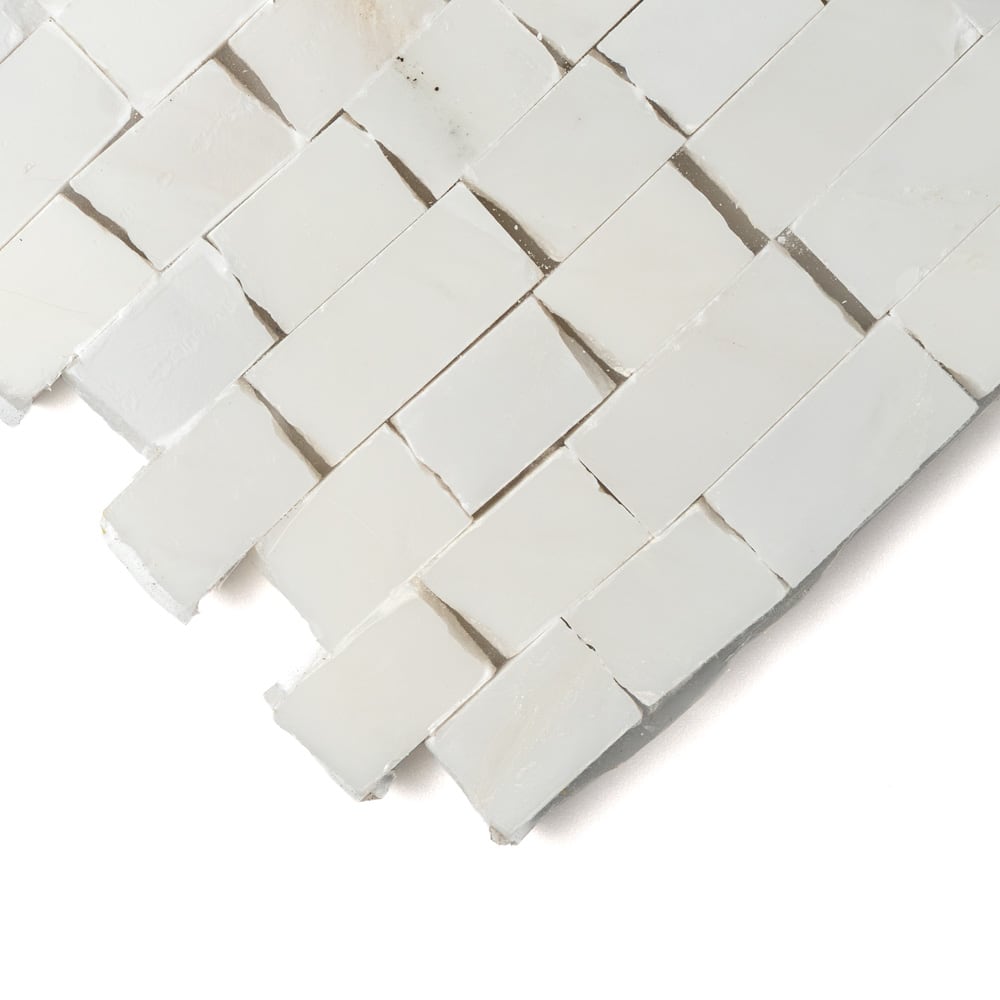Bella White Tessera Marble Mosaic (11 3/4"×12"×3/8" | honed | rustic)