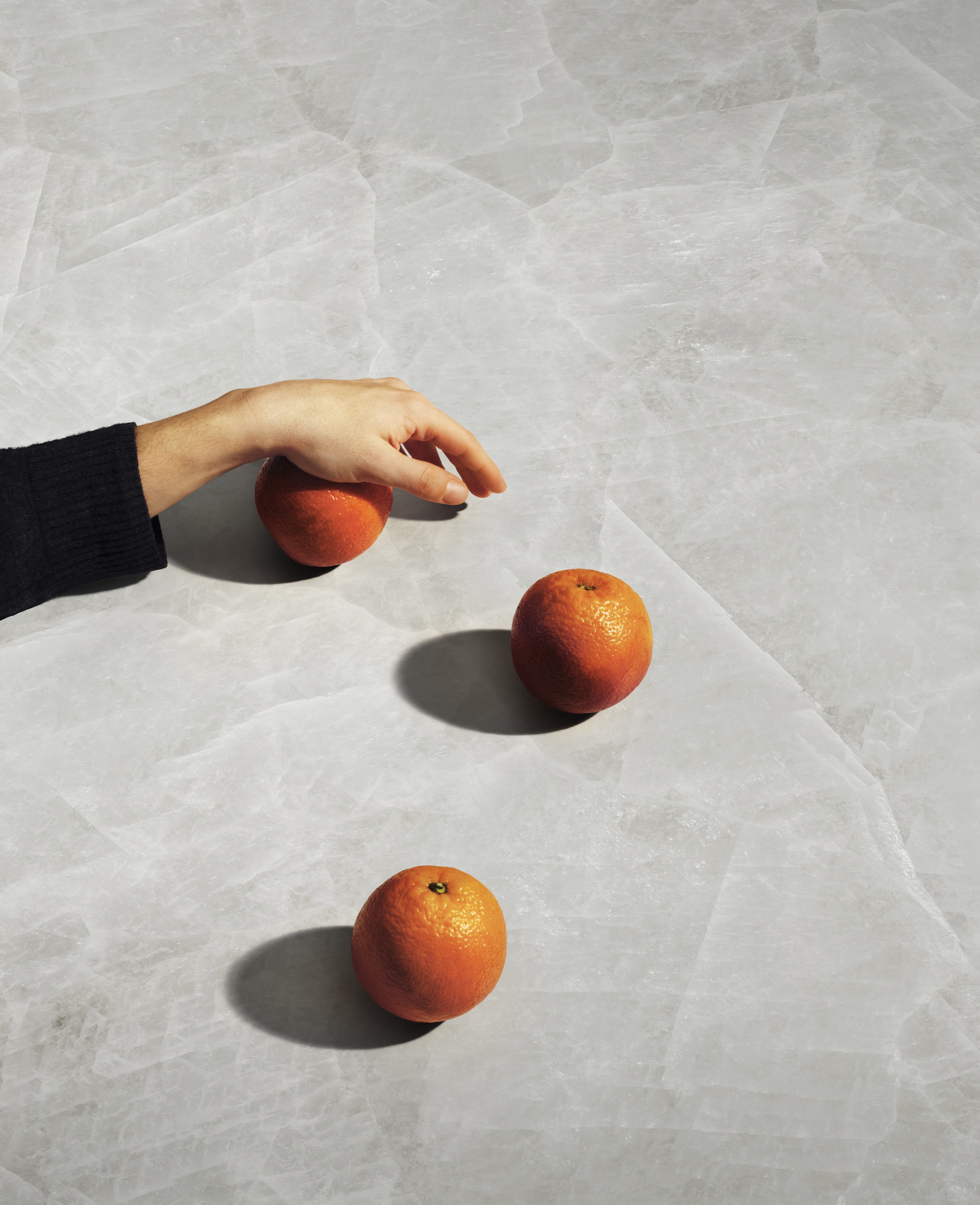 Crystal Bianco slabs by Anatolia Aeterna, lifestyle installation view, 63"×125 31/32" size. Premium porcelain for floors and walls.