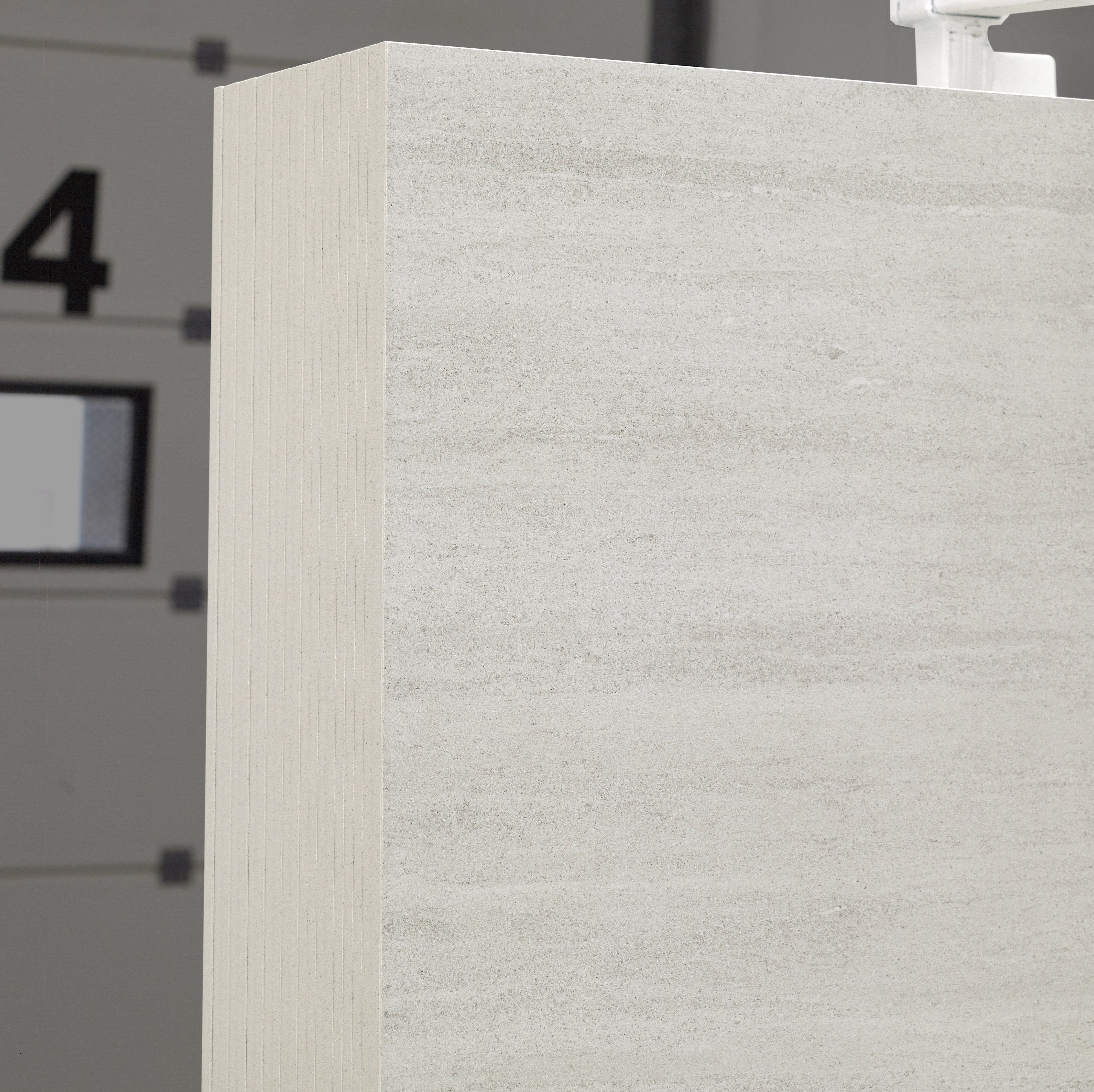 Lithoform Veincut Vista sintered stone slabs by Anatolia, top-down product view, 64"×127"×15/32" size. Turkish sintered stone for floors and walls.