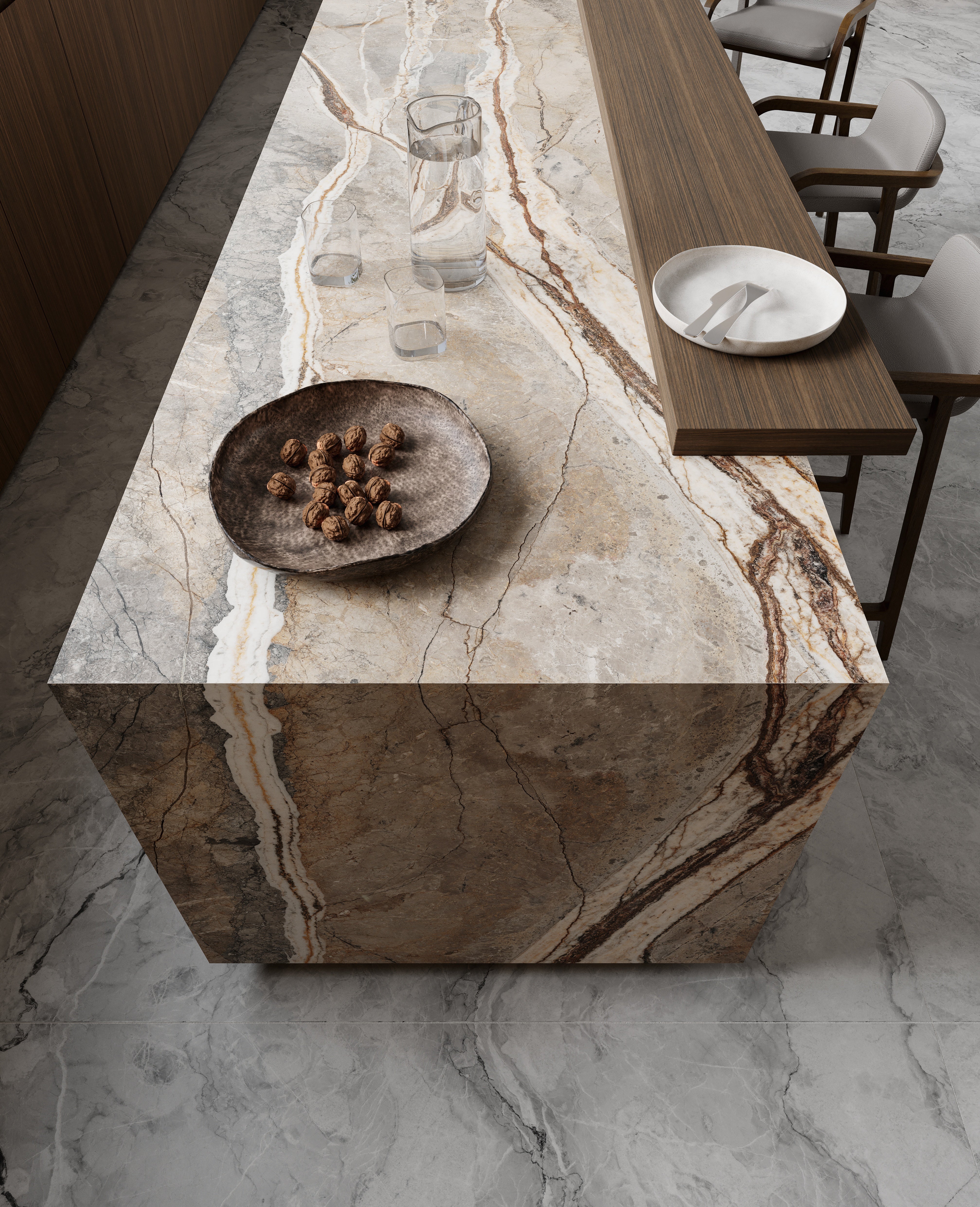 MAJESTO: Atlantic Ocean Porcelain Field Tile (24"×48"×11/32" | Polished | Rectified)