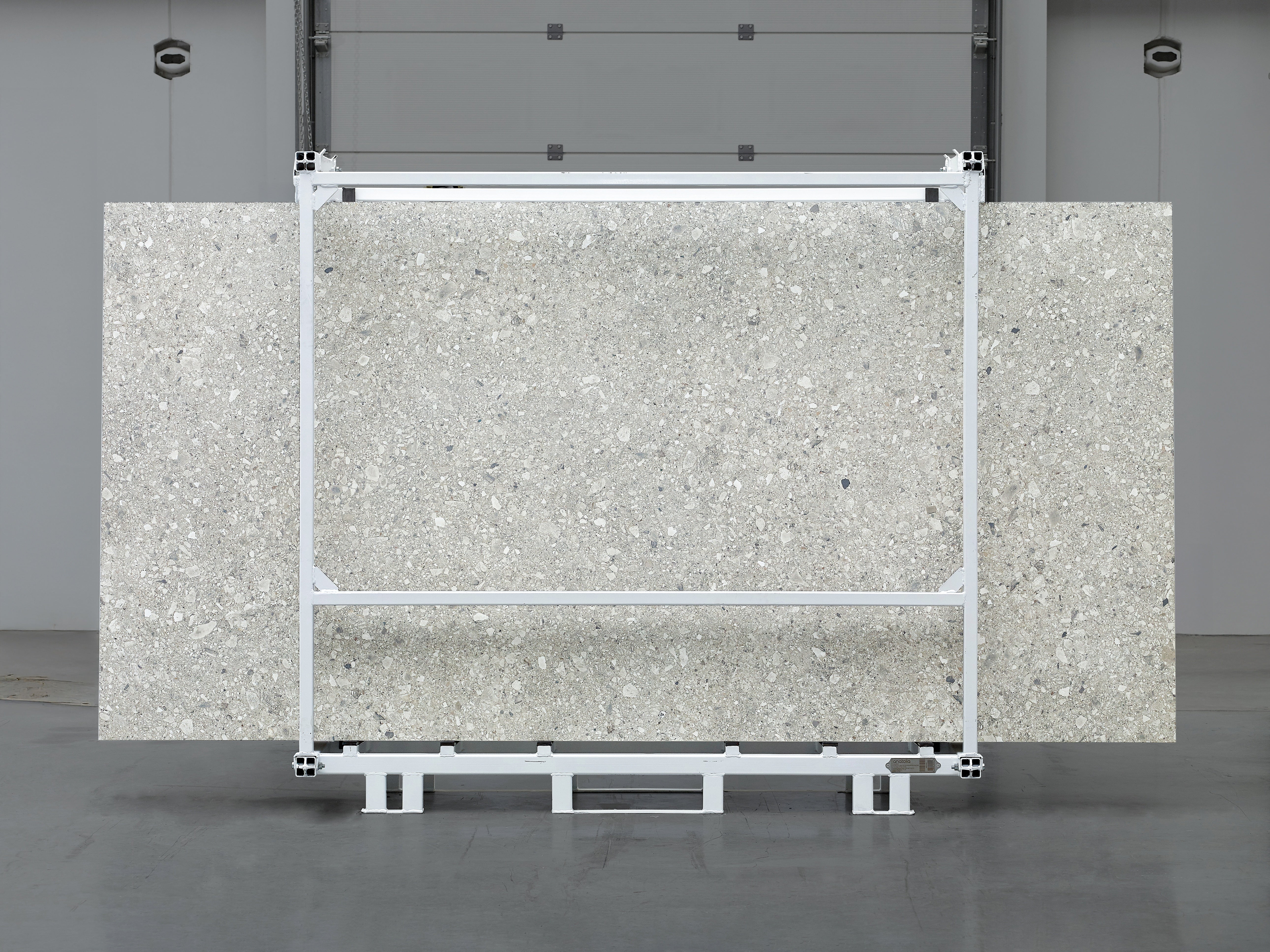 Majesto Ceppo di Gre sintered stone slabs by Anatolia, top-down product view, 64"×127"×15/32" size. Turkish sintered stone for floors and walls.