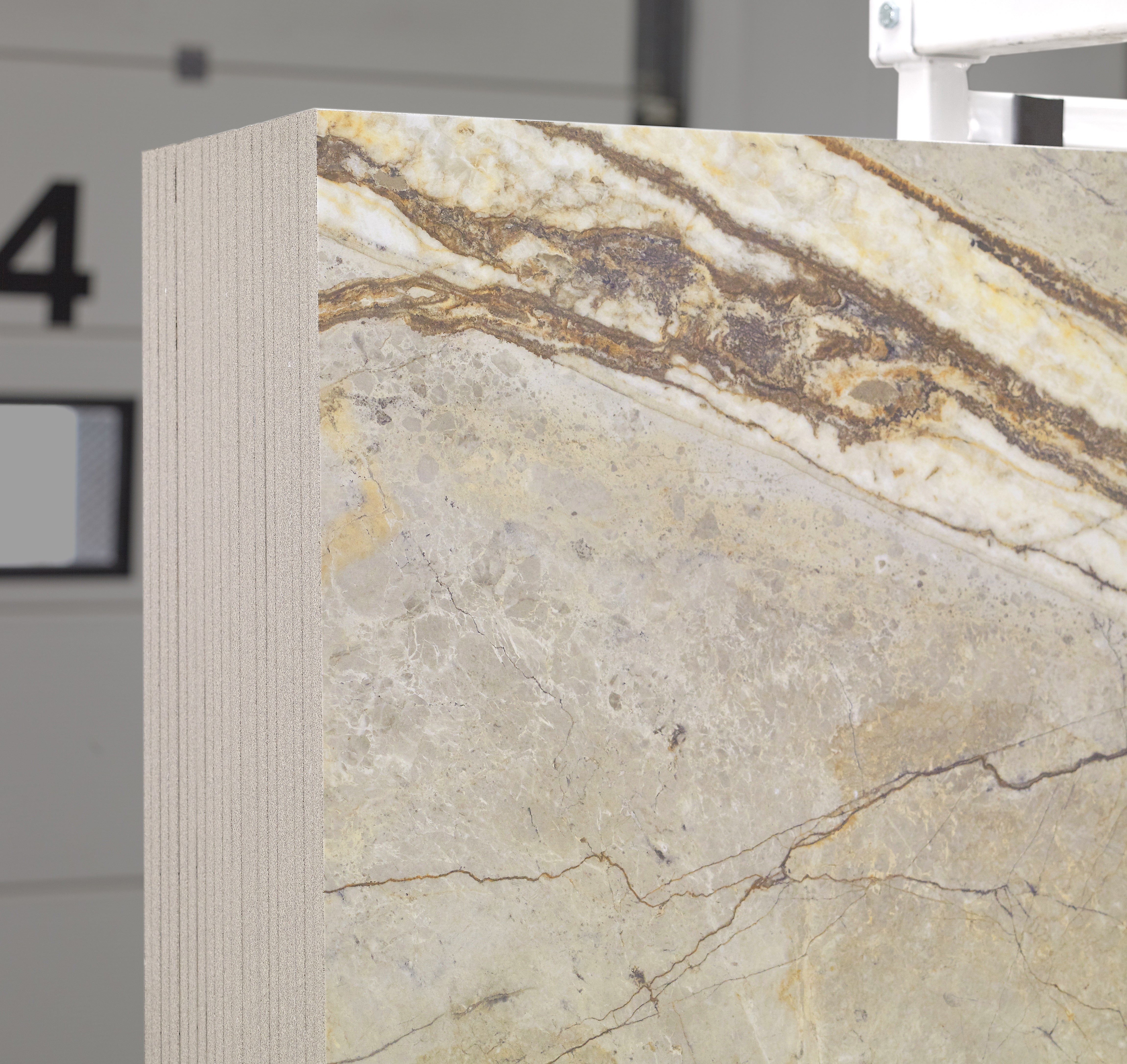 Majesto Foresta sintered stone slabs by Anatolia, top-down product view, 64"×127"×15/32" size. Turkish sintered stone for floors and walls.