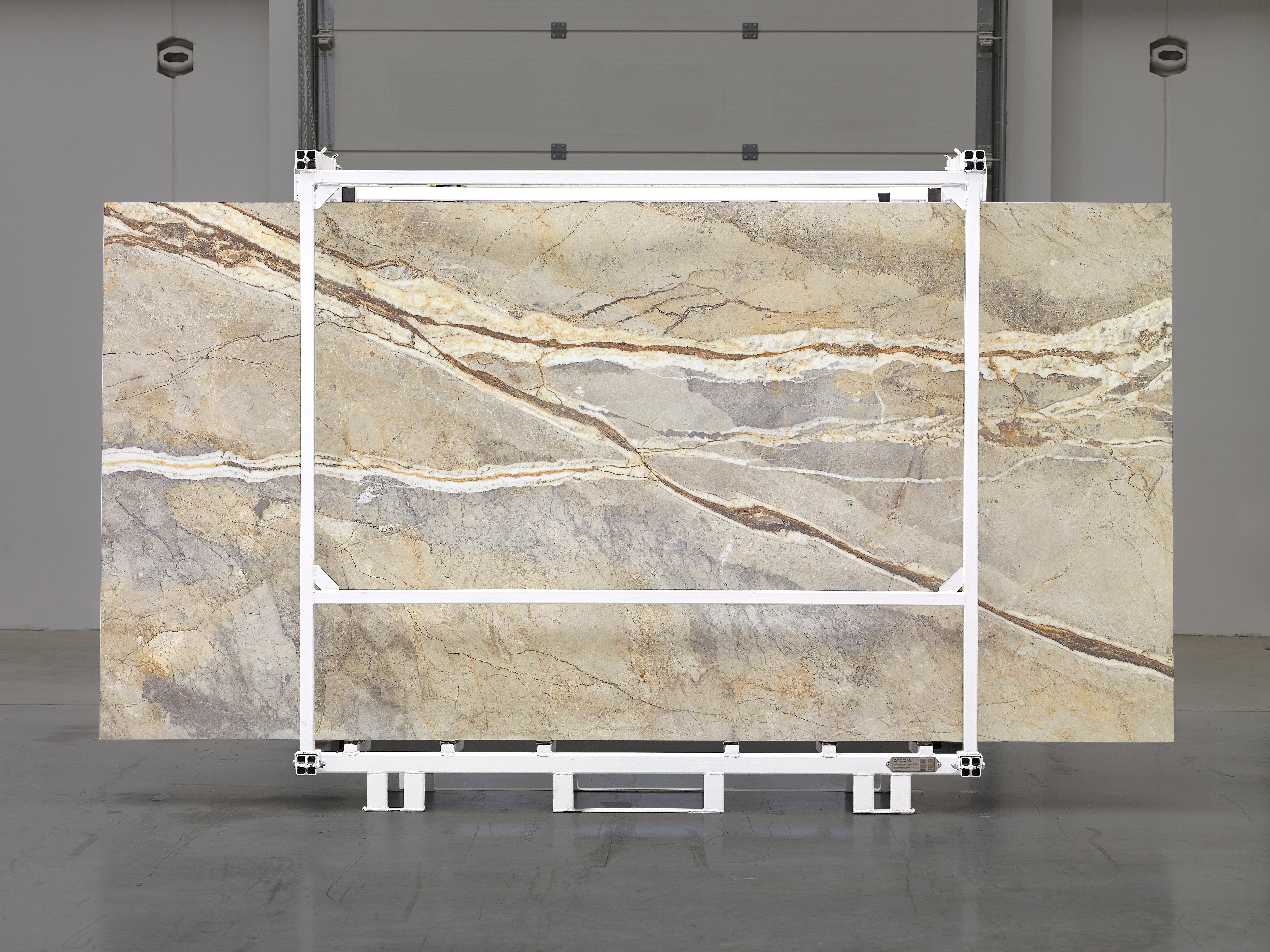 Majesto Foresta sintered stone slabs by Anatolia, top-down product view, 64"×127"×15/32" size. Turkish sintered stone for floors and walls.