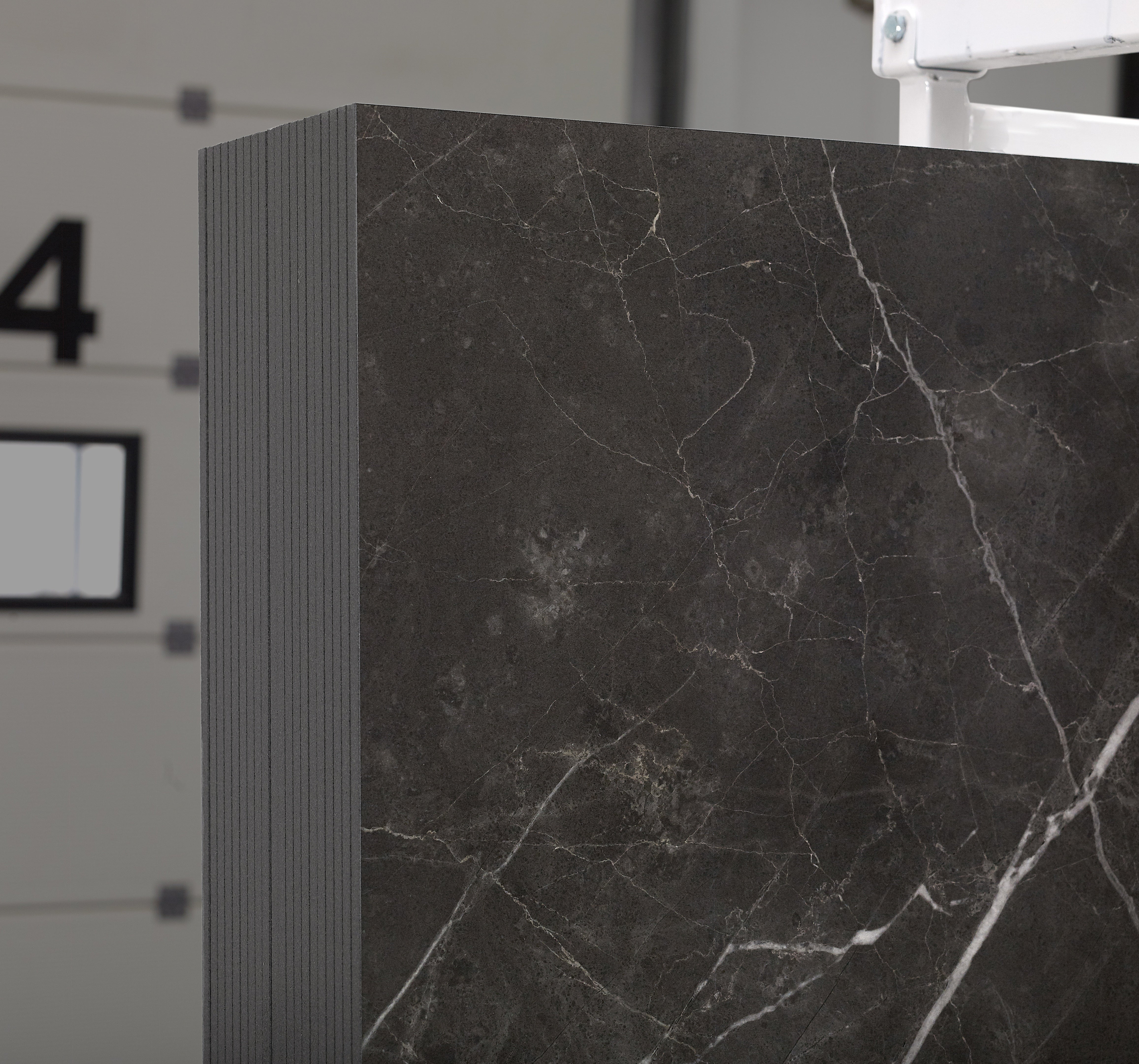 Majesto Forge Eleganza sintered stone slabs by Anatolia, top-down product view, 64"×127"×15/32" size. Turkish sintered stone for floors and walls.
