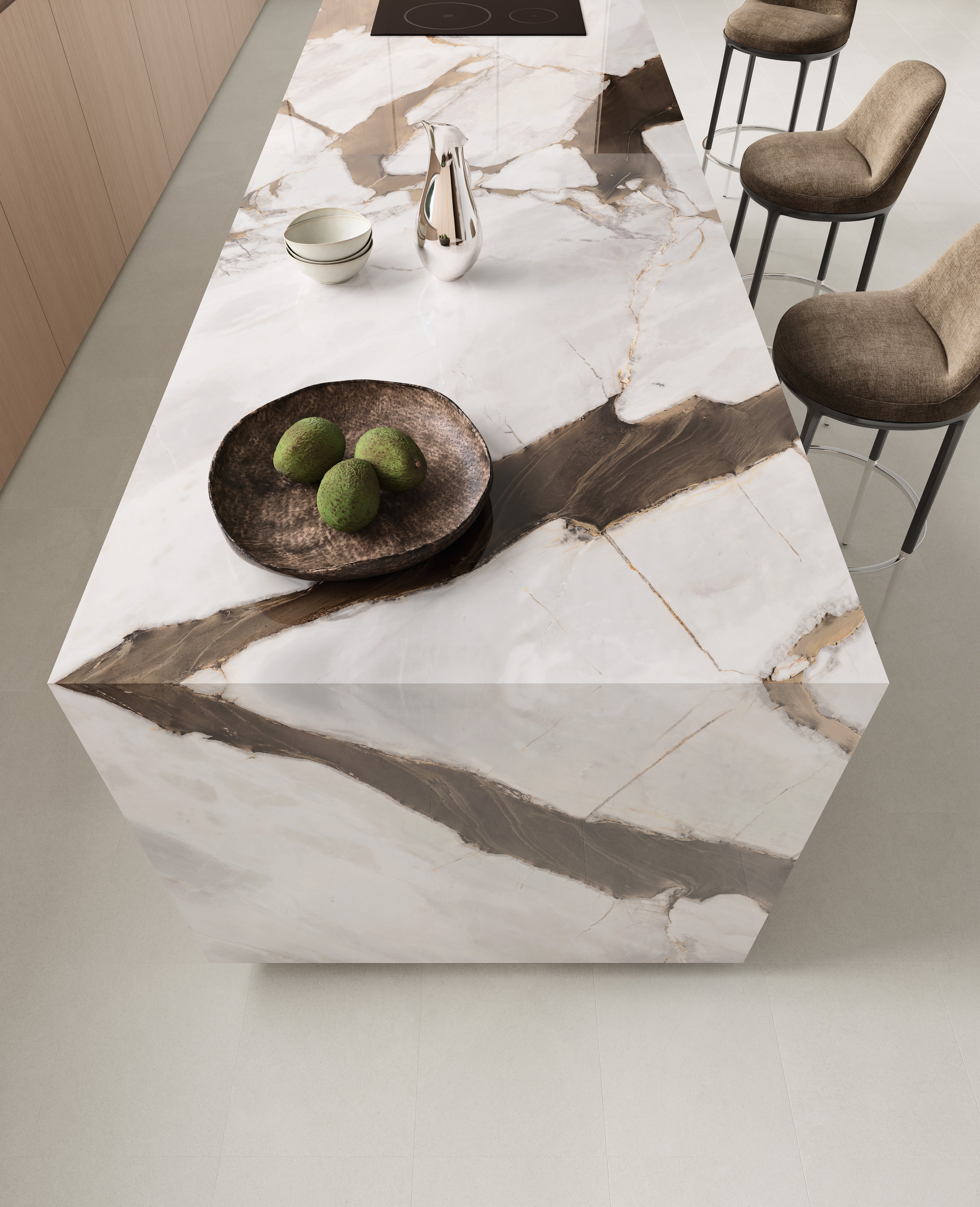 MAJESTO: Gemma Bronze Block 45 Bookmatch Sintered Stone Slabs (63"×126"×1/4" | Polished | Rectified)