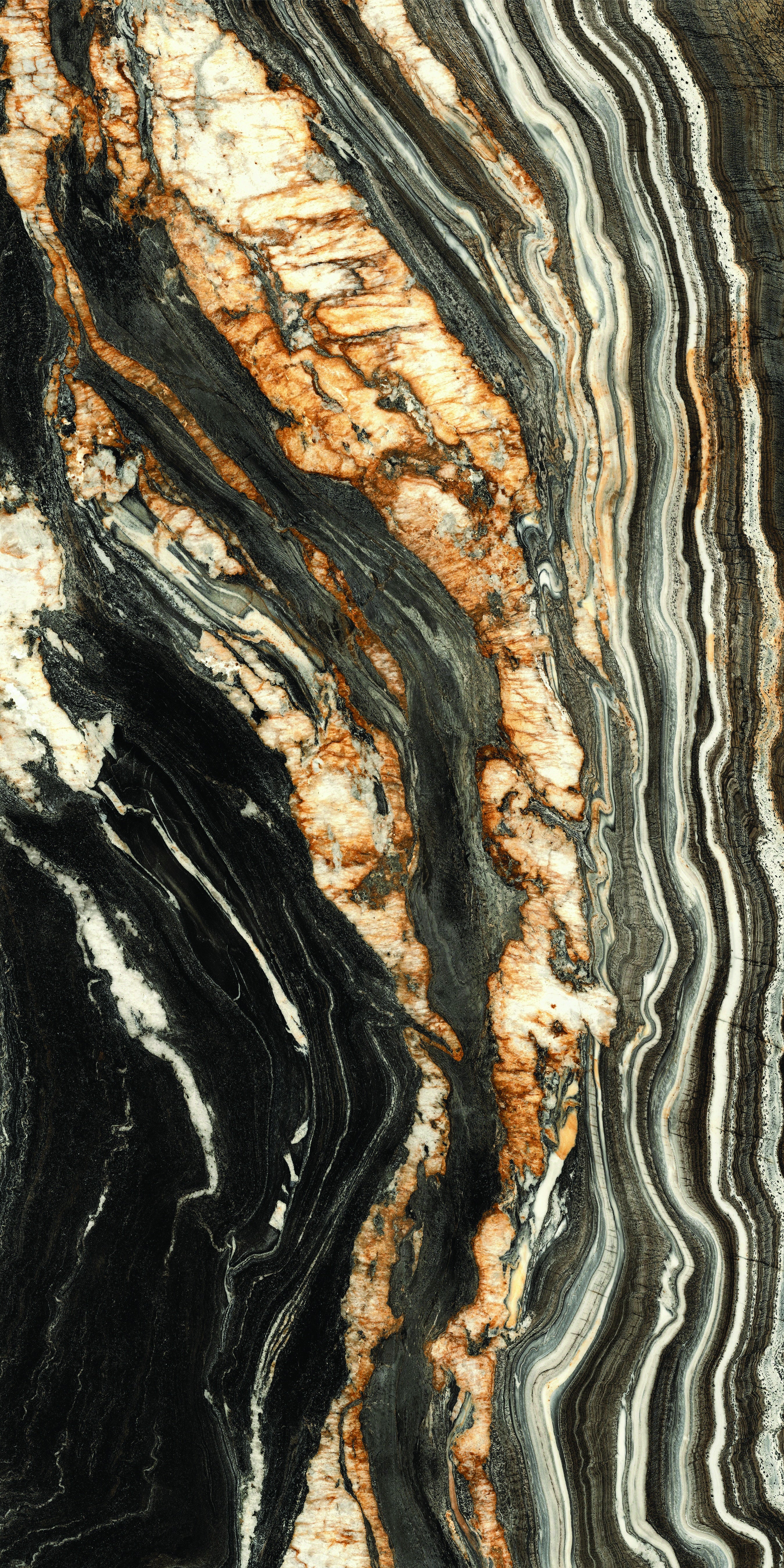 MAJESTO: Oro Noir Block 25 Bookmatch Sintered Stone Slabs (64"×127"×15/32" | Polished | Rectified)