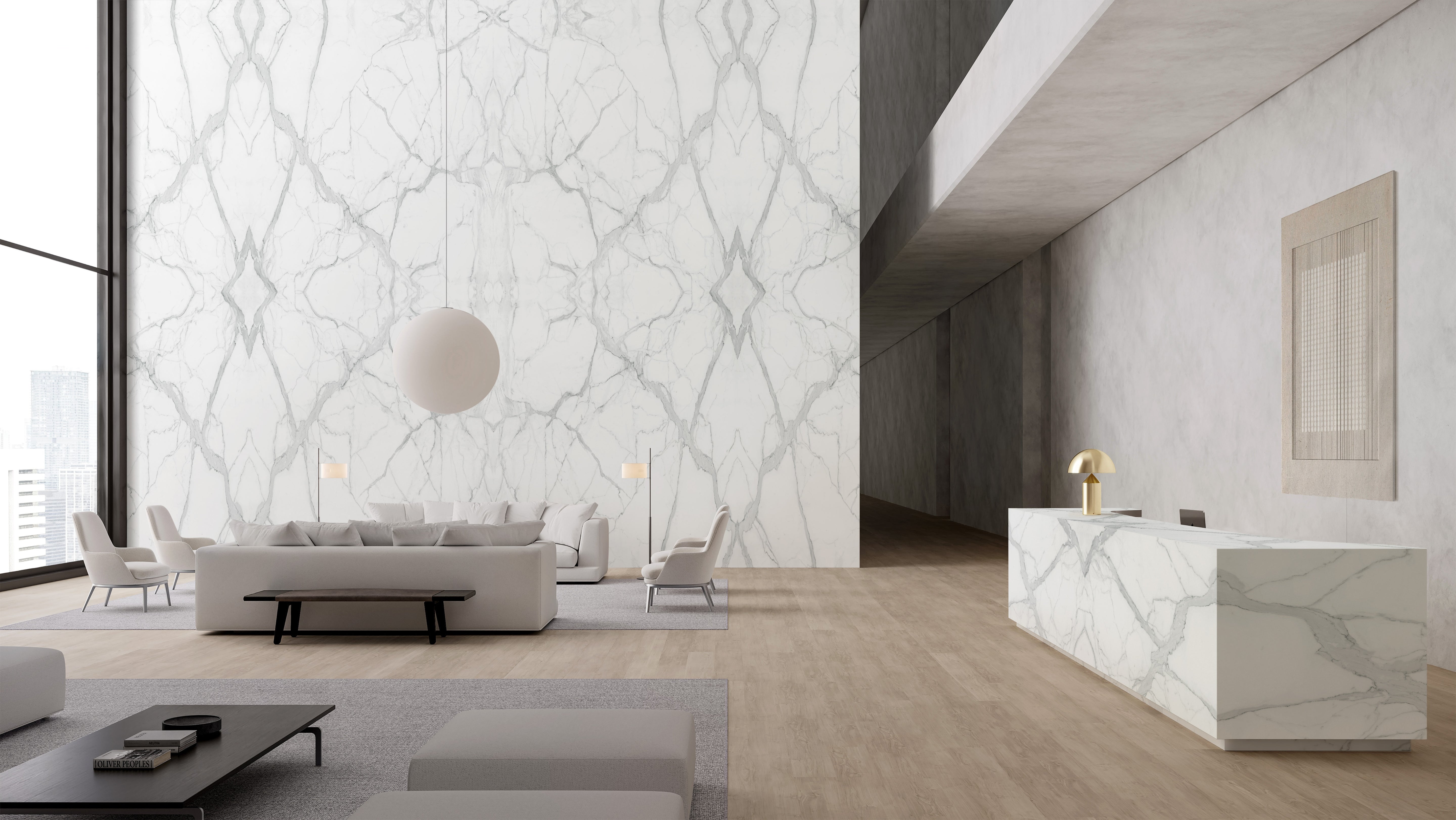 MAJESTO: Statuario Porcelain Field Tile (36"×11/32" | Honed | Rectified)