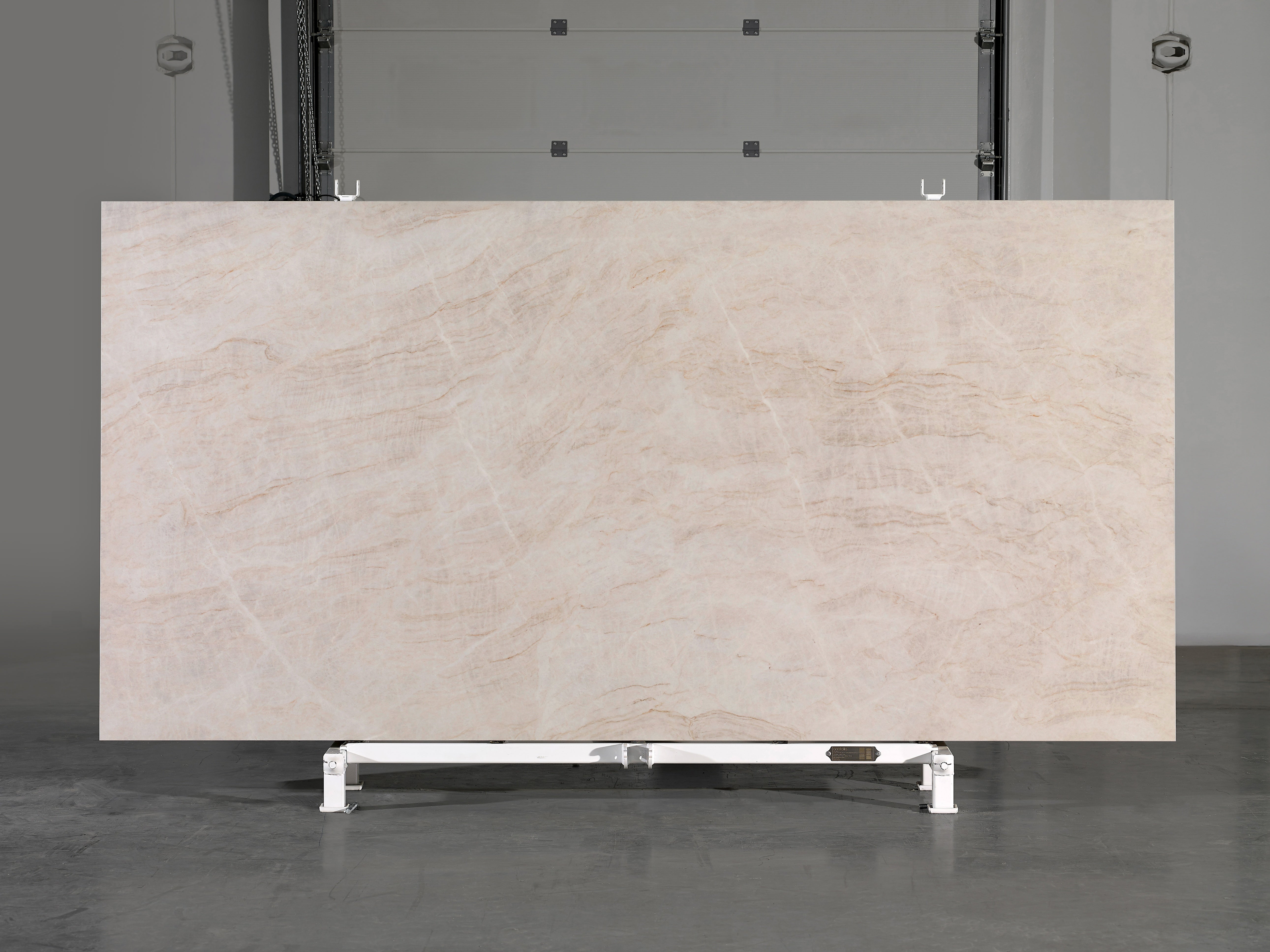 Majesto Taj Mahal sintered stone slabs by Anatolia, top-down product view, 64"×127"×15/32" size. Turkish sintered stone for floors and walls.