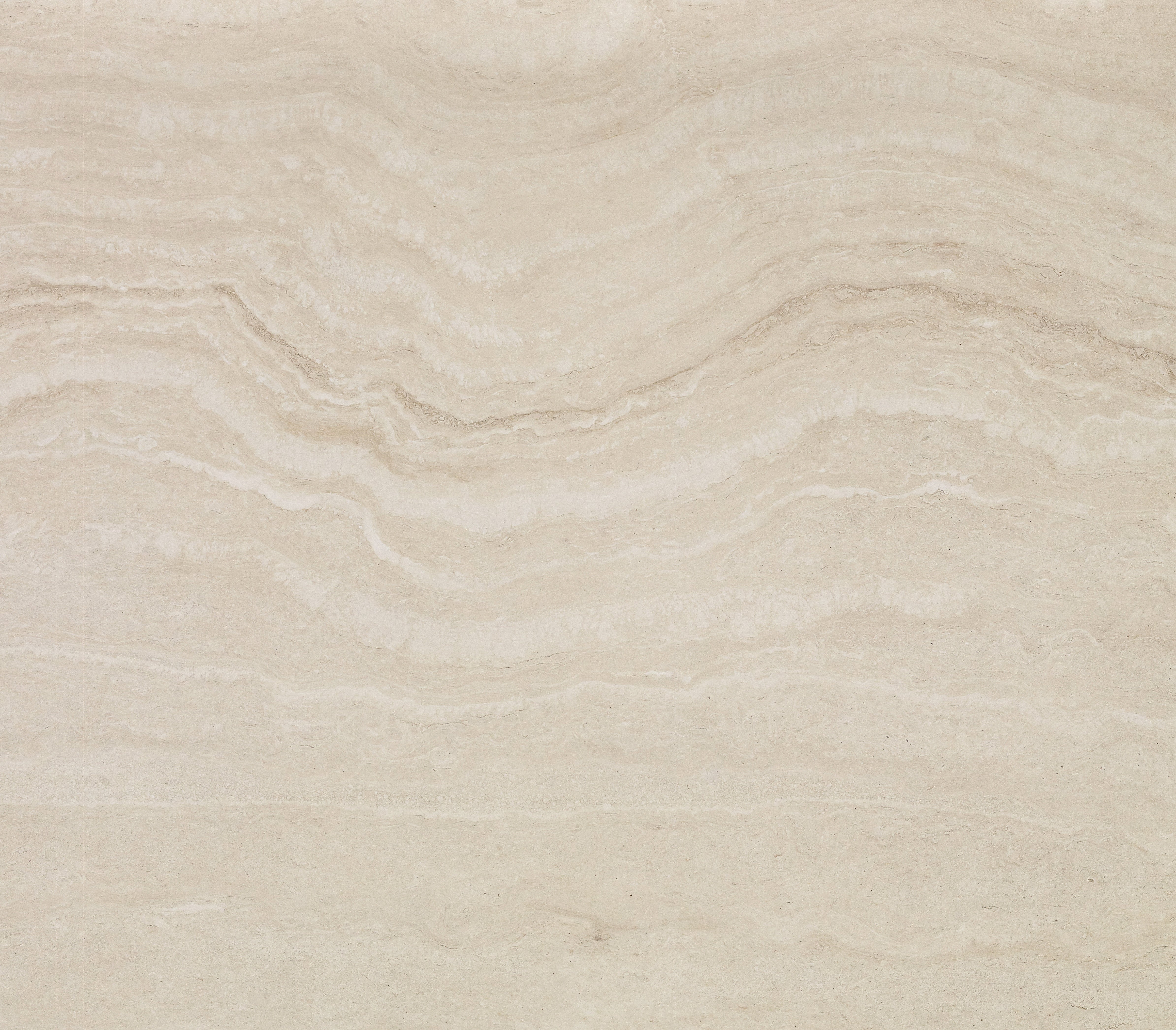 Majesto Travertino Classico sintered stone slabs by Anatolia, top-down product view, 64"×127"×15/32" size. Turkish sintered stone for floors and walls.