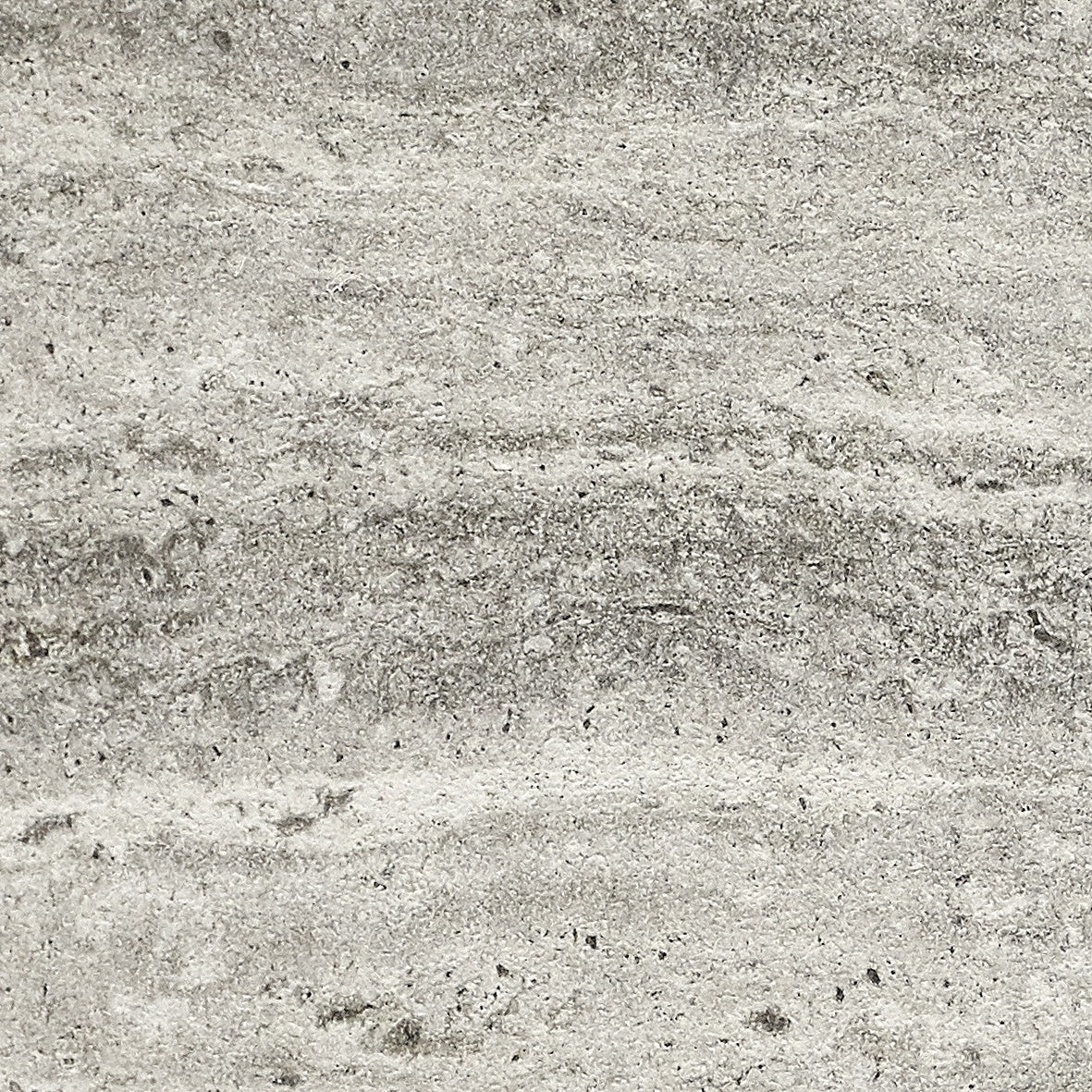 Majesto Travertino Titanium sintered stone slabs by Anatolia, top-down product view, 64"×127"×15/32" size. Turkish sintered stone for floors and walls.