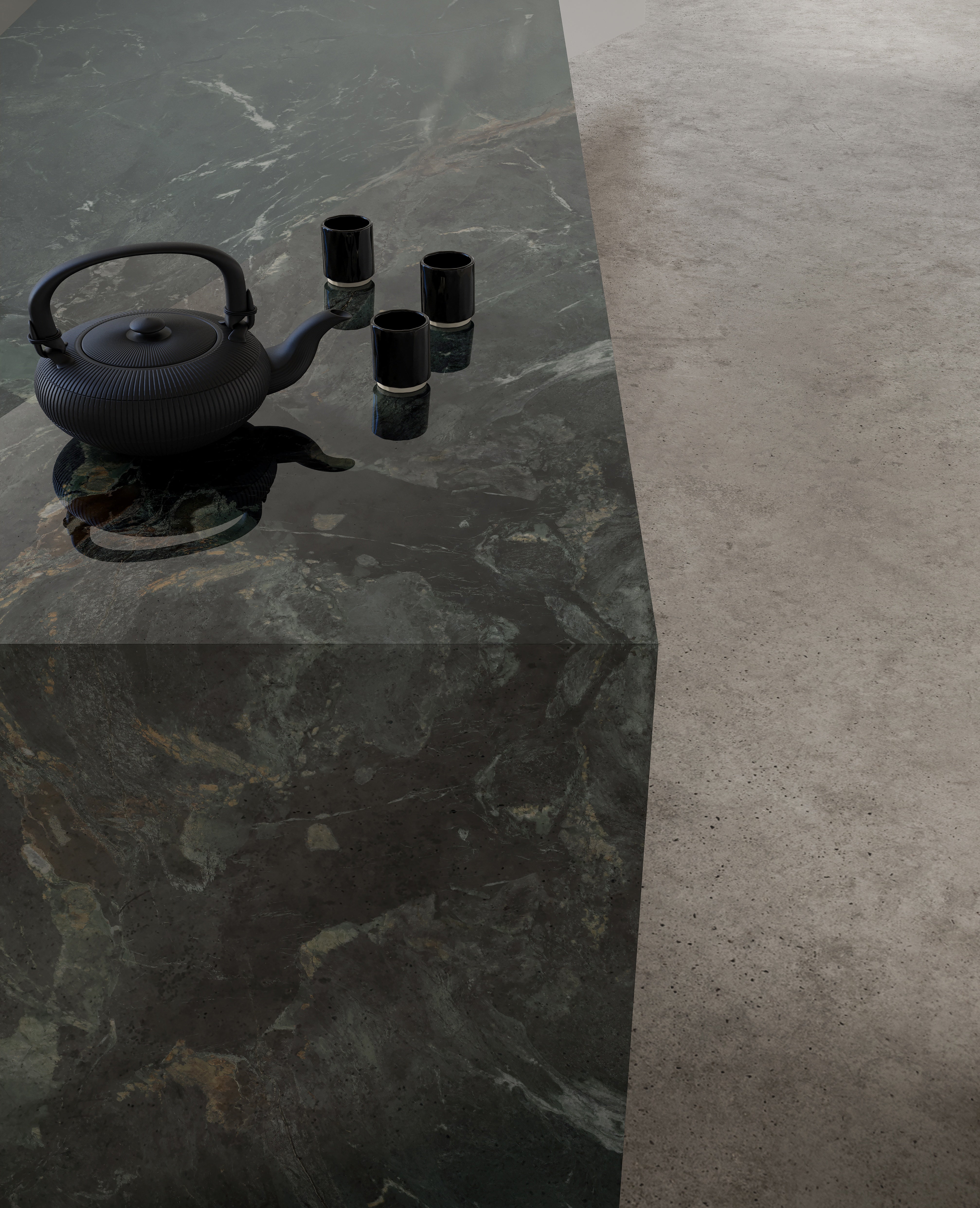 MAJESTO: Verdi Alpi Porcelain Field Tile (36"×11/32" | Honed | Rectified)