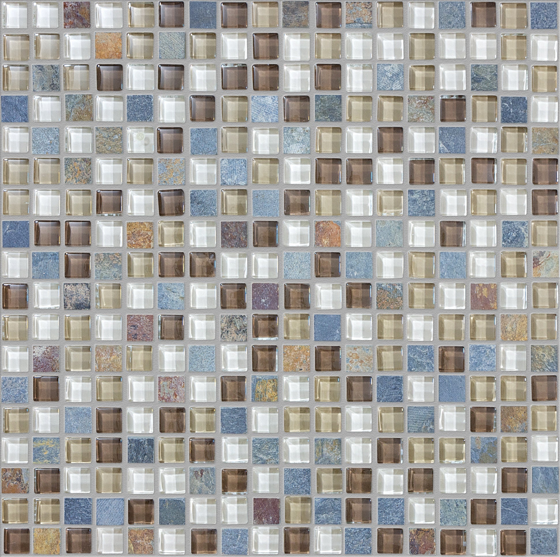 mosaic by Anatolia Tile, top-down product view, 5/8" size. Premium porcelain for floors and walls.