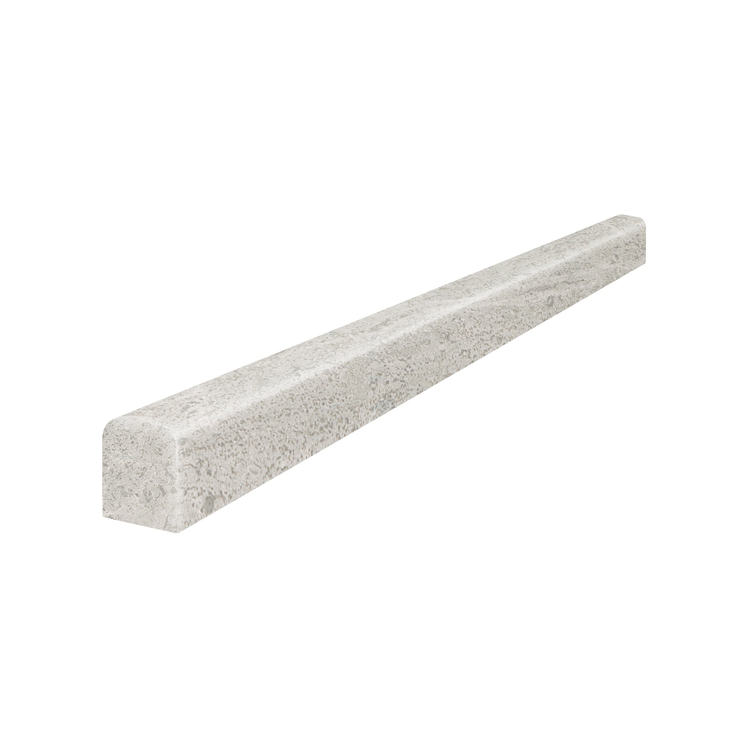 Anciano Grigio marble trim by Anatolia, top-down product view, 1/2"×12"×5/8" size. Turkish marble for floors and walls.