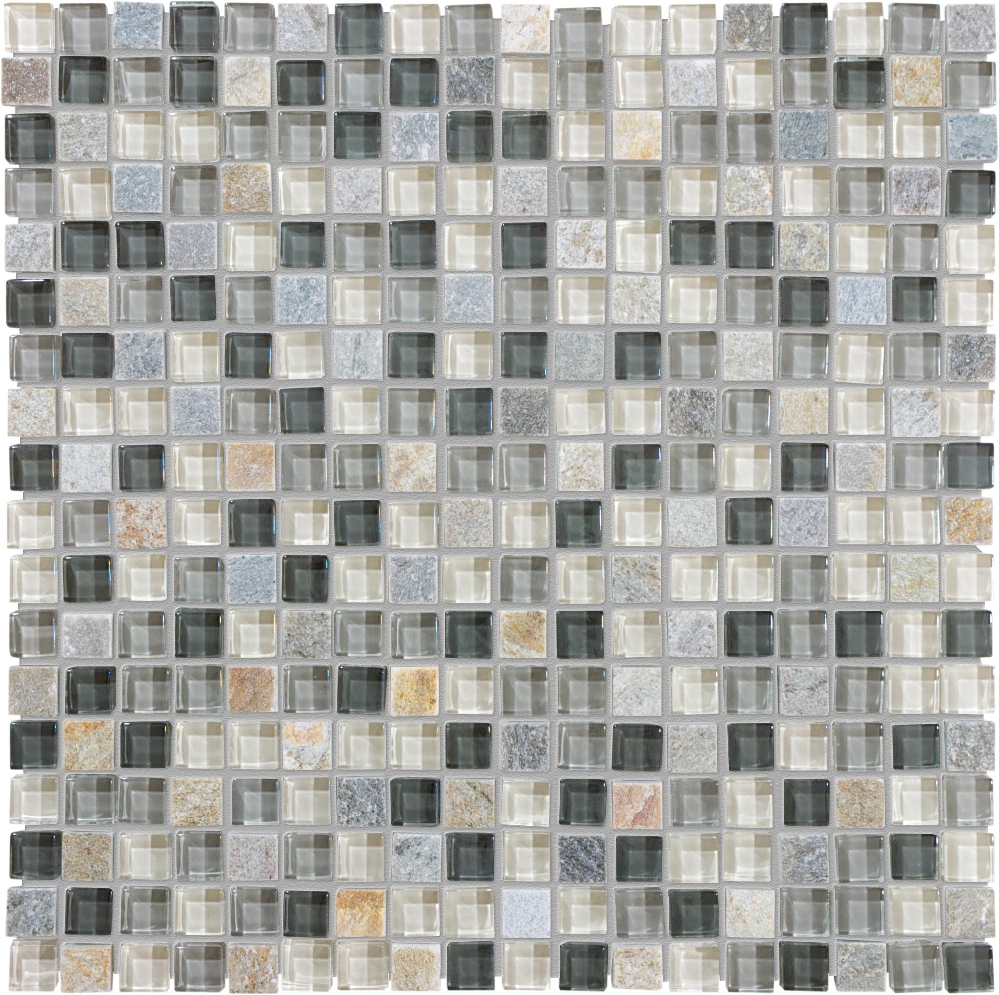 Aspen mosaic by Anatolia Tile, top-down product view, 5/8" size. Premium porcelain for floors and walls.