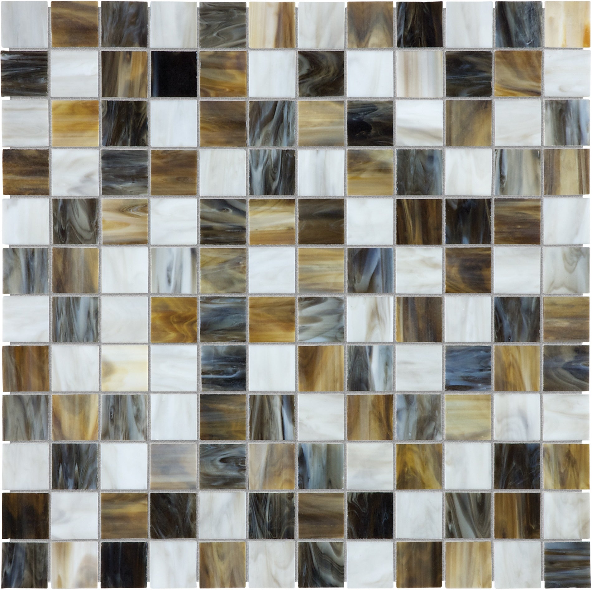 mosaic by Anatolia Tile, top-down product view, 1" size. Premium porcelain for floors and walls.