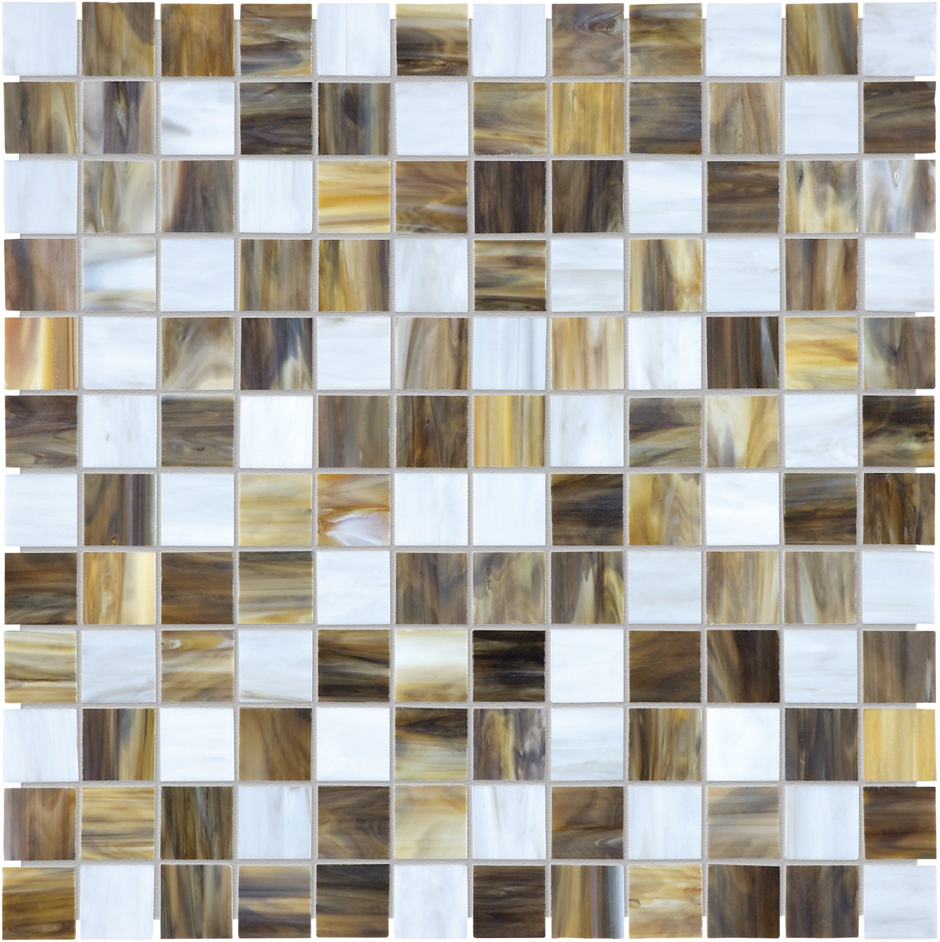 mosaic by Anatolia Tile, top-down product view, 1" size. Premium porcelain for floors and walls.