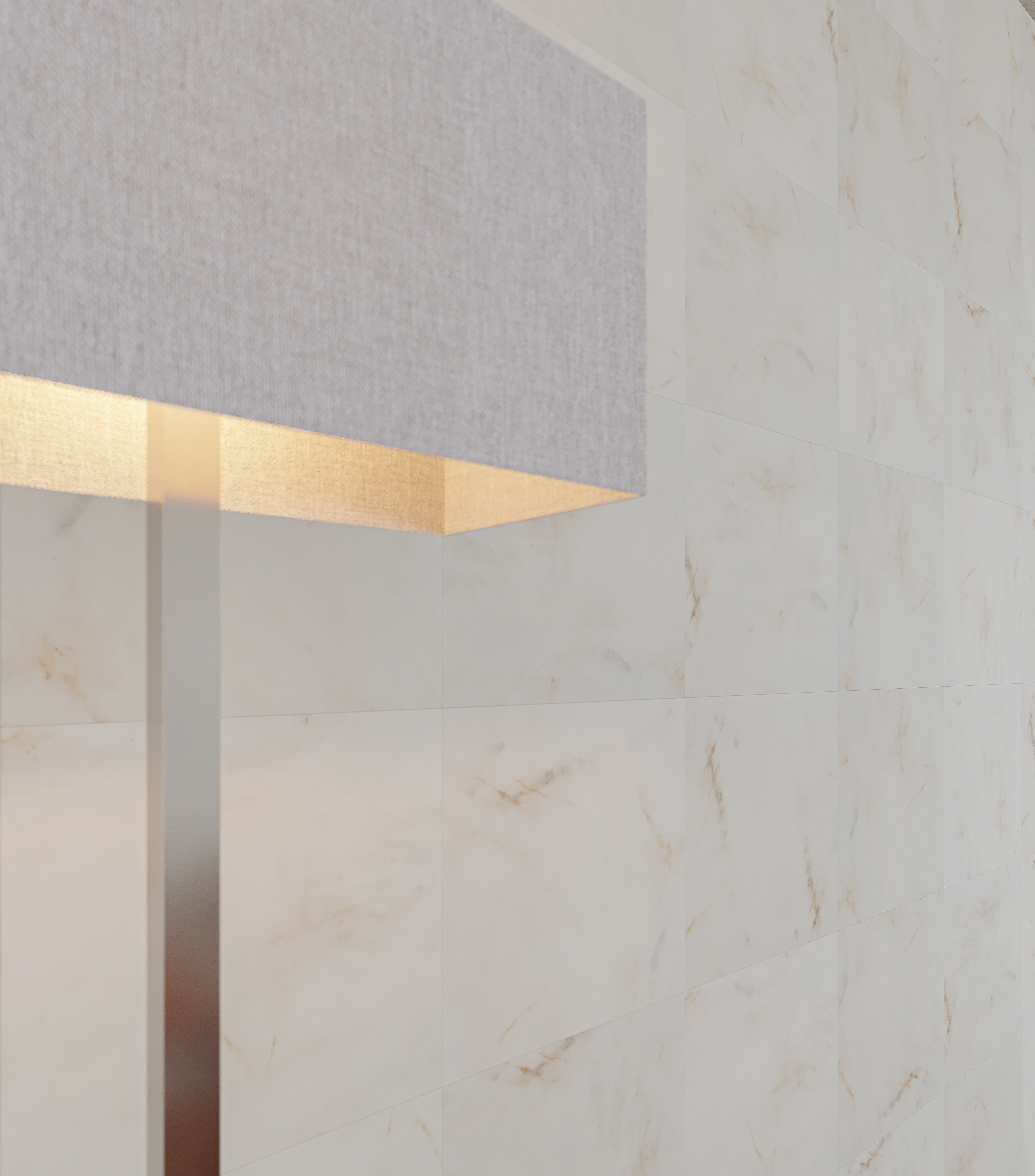 field tile by Anatolia Tile, lifestyle installation view 1, 13" size. Premium porcelain for floors and walls.