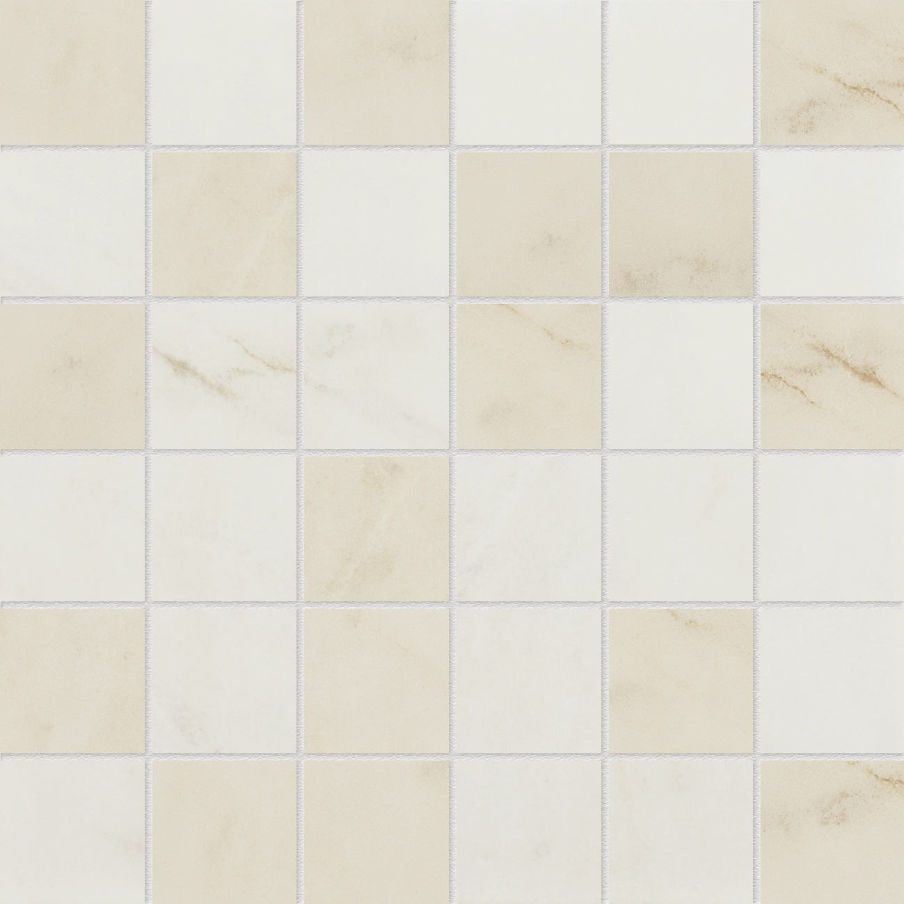 mosaic by Anatolia Tile, top-down product view, 2" size. Premium porcelain for floors and walls.
