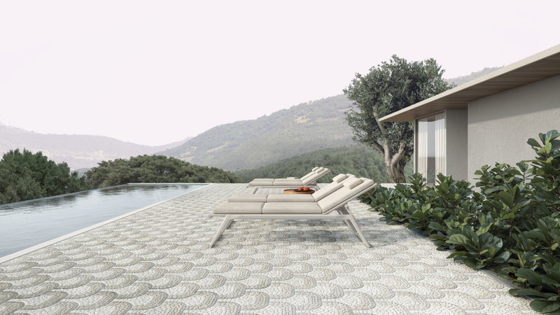 Anatolia Cabana Horizon tumbled stone blend tile in a room setting — available at Surface Group lifestyle image