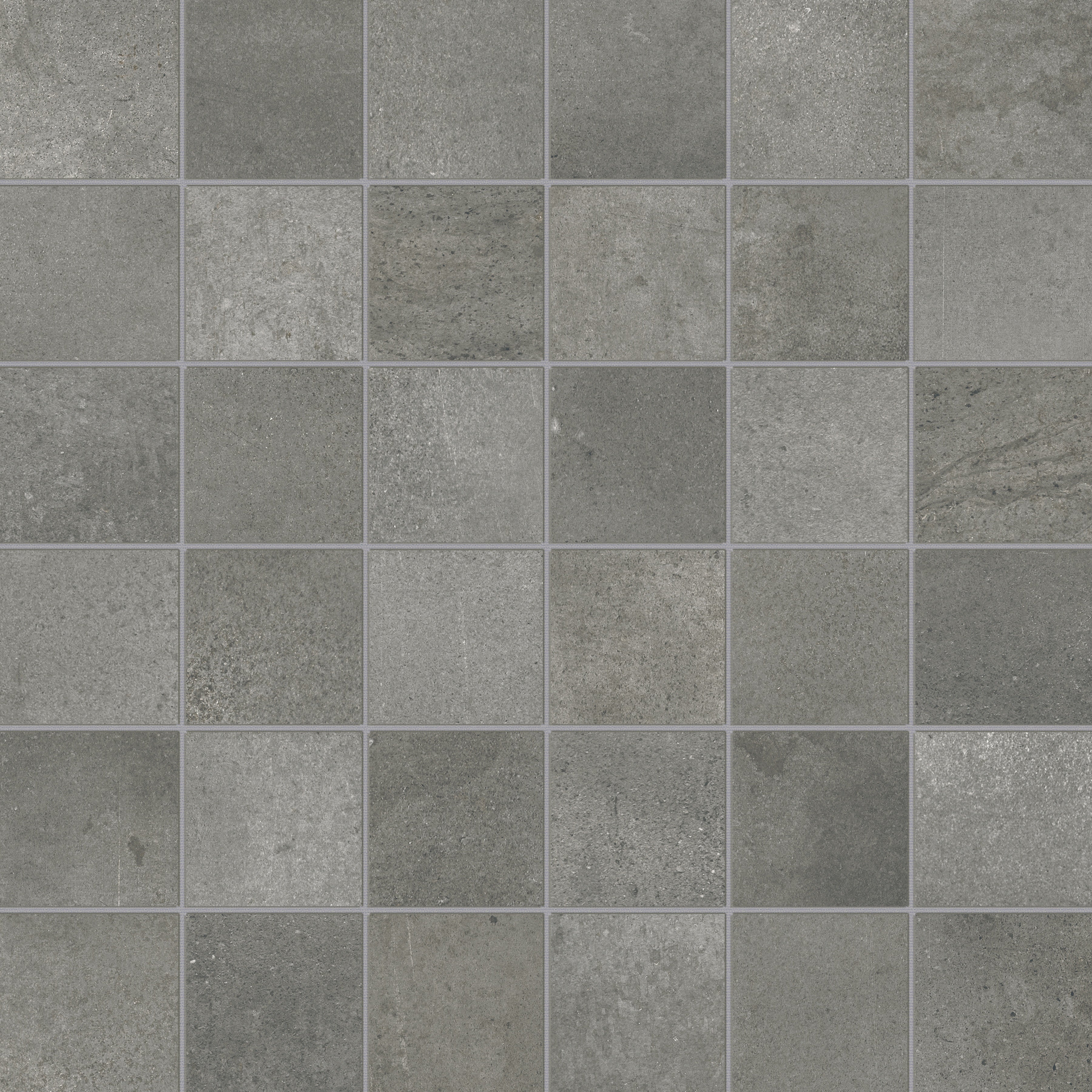 CERAFORGE: Titanium 2x2 Porcelain Mosaic (11 25/32"×11 25/32"×11/32" | Matte | Rectified)