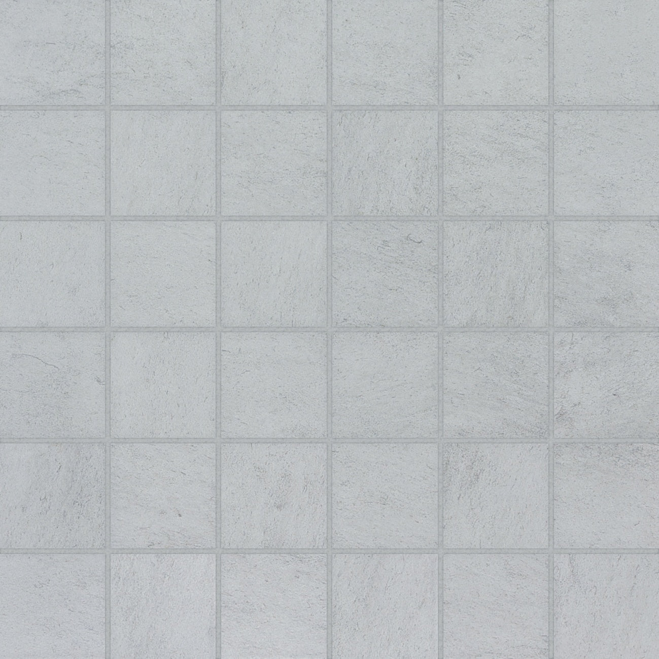 Cinq Grey ceramic mosaic by Anatolia, top-down product view, 12 15/16"×12 15/16"×5/16" size. Turkish ceramic for floors and walls.