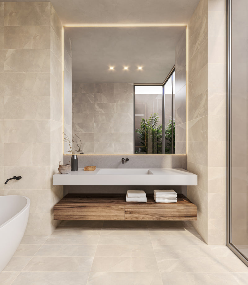 Anatolia Classic Pulpis Ivory matte porcelain tile in a room setting — available at Surface Group lifestyle image