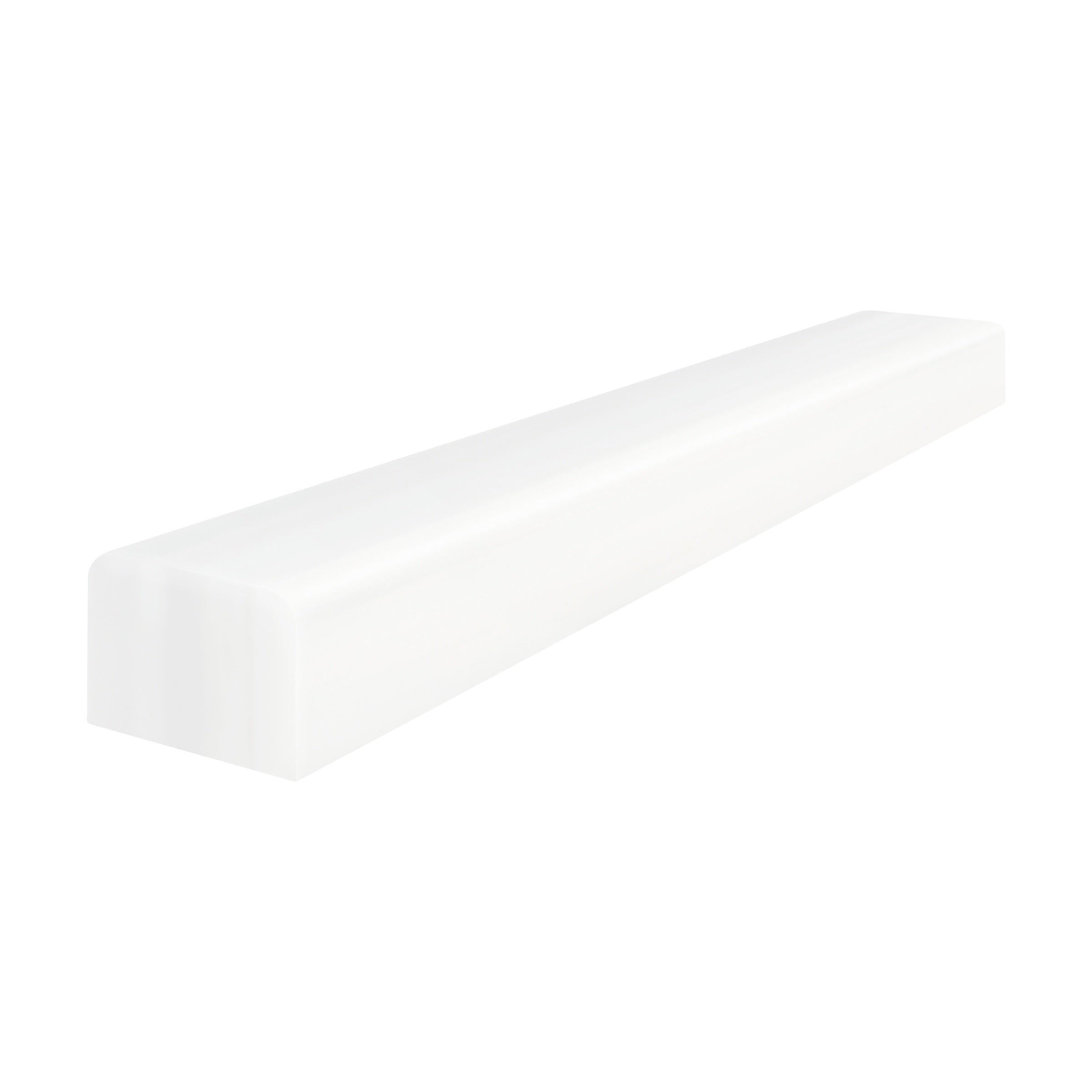 Cosmo Lumino dolomite trim by Anatolia, top-down product view, 1 1/4"×12"×7/8" size. Turkish dolomite for floors and walls.