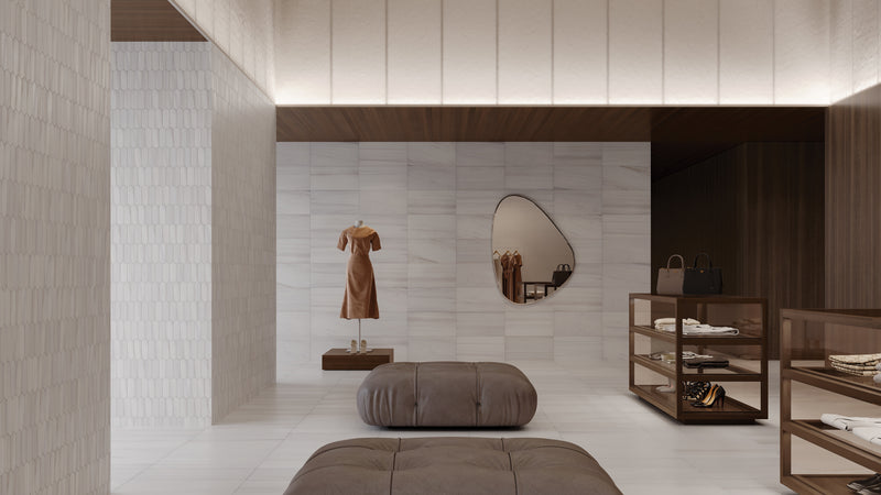 Anatolia Cosmo Lumino honed dolomite tile in a room setting — available at Surface Group lifestyle image