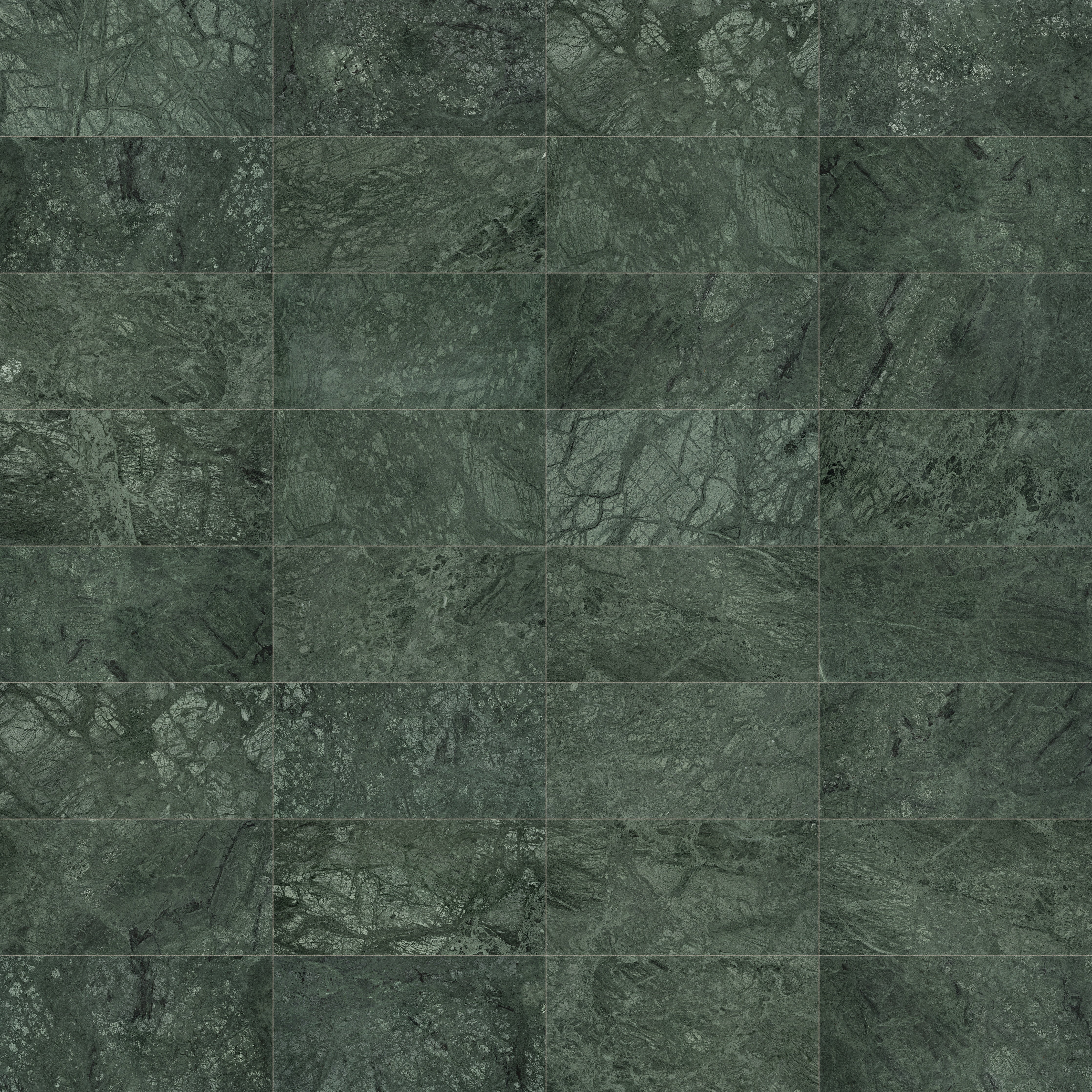 Diosa Verde marble trim by Anatolia, top-down product view, 1/2"×12"×5/8" size. Indian marble for floors and walls.