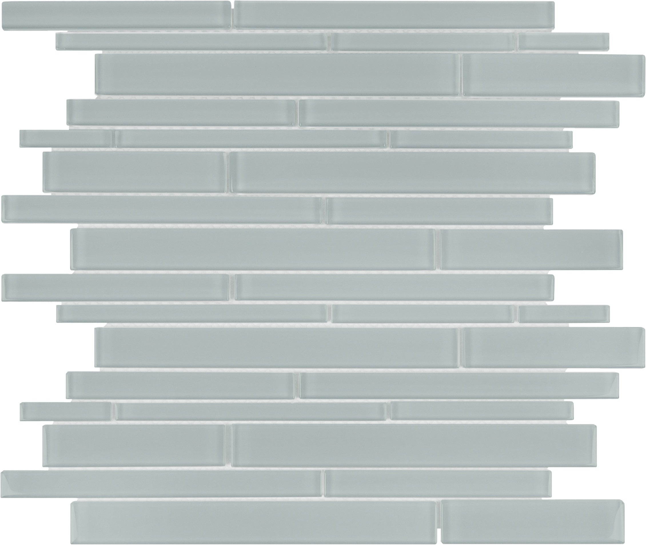 Element Cloud glass mosaic by Anatolia, top-down product view, 11 23/32"×11 23/32"×5/16" size. Chinese glass for floors and walls.
