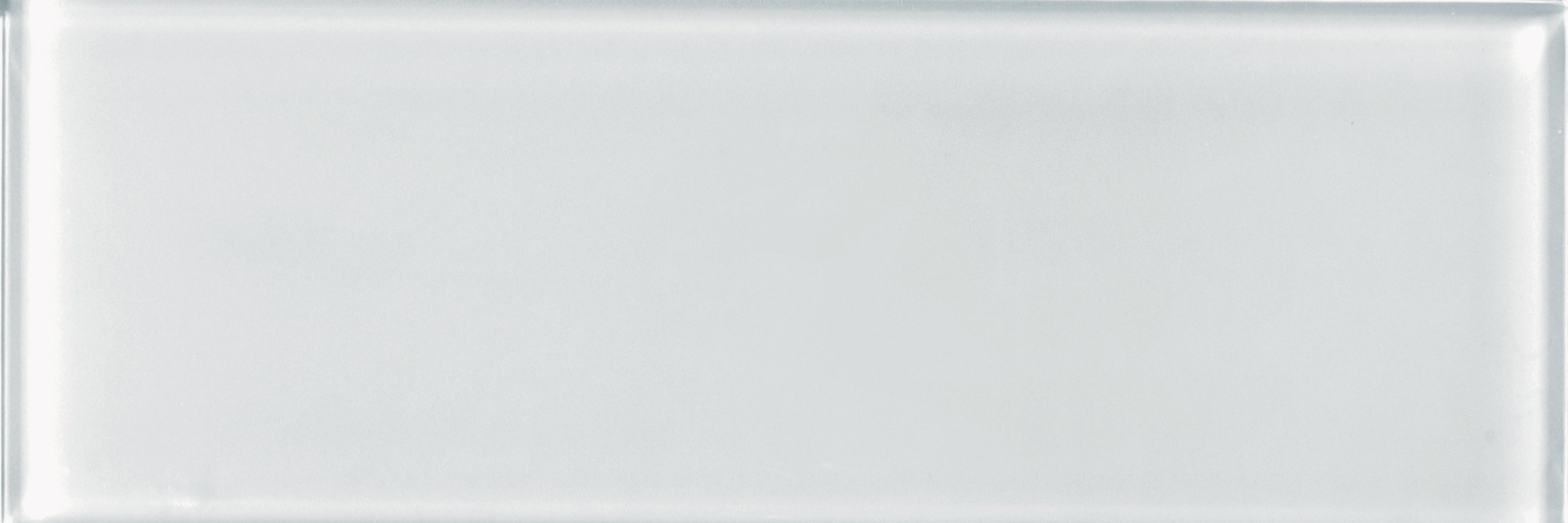 Element Ice glass field tile by Anatolia, top-down product view, 8"×24"×5/16" size. Chinese glass for floors and walls.