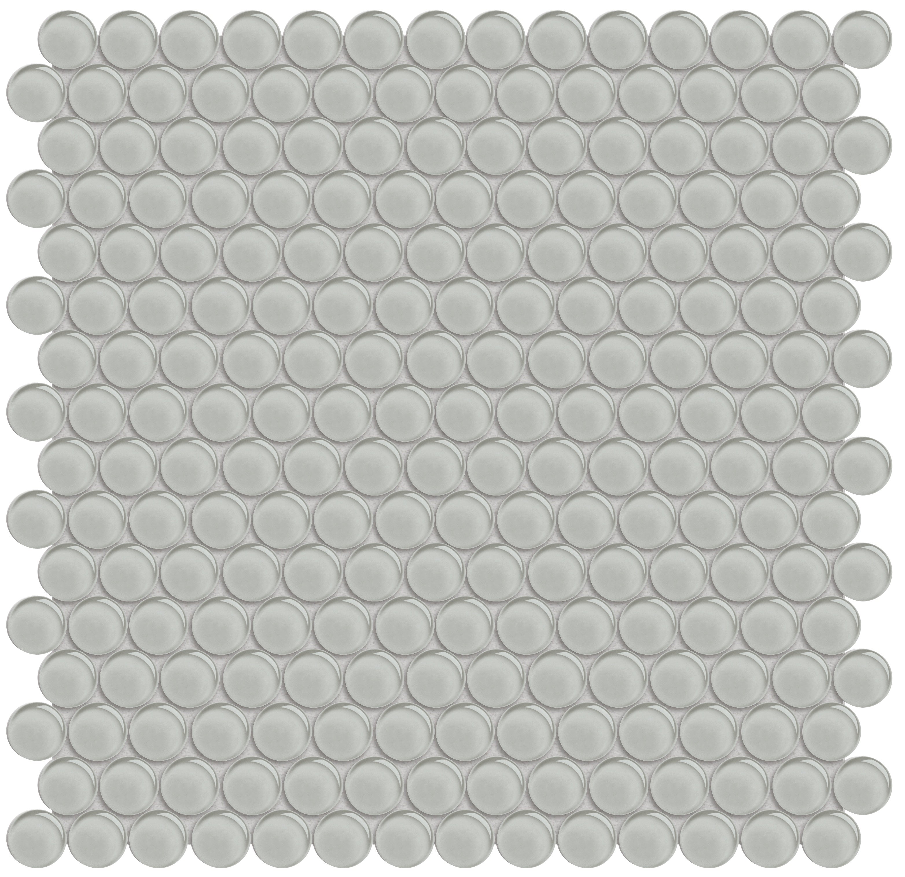 Element Mist glass mosaic by Anatolia, top-down product view, 11 23/32"×11 23/32"×5/16" size. Chinese glass for floors and walls.