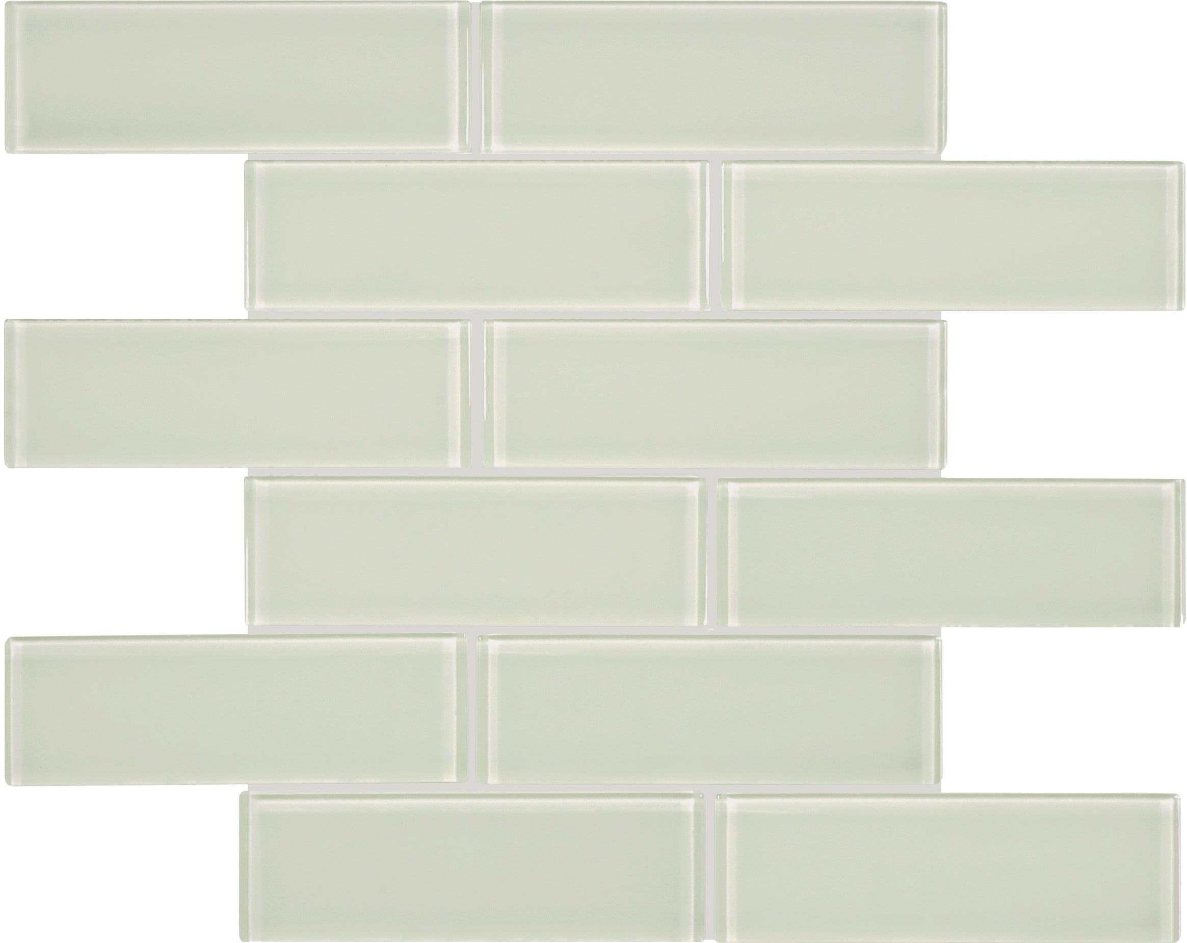 Element Sand glass mosaic by Anatolia, top-down product view, 11 23/32"×11 23/32"×5/16" size. Chinese glass for floors and walls.