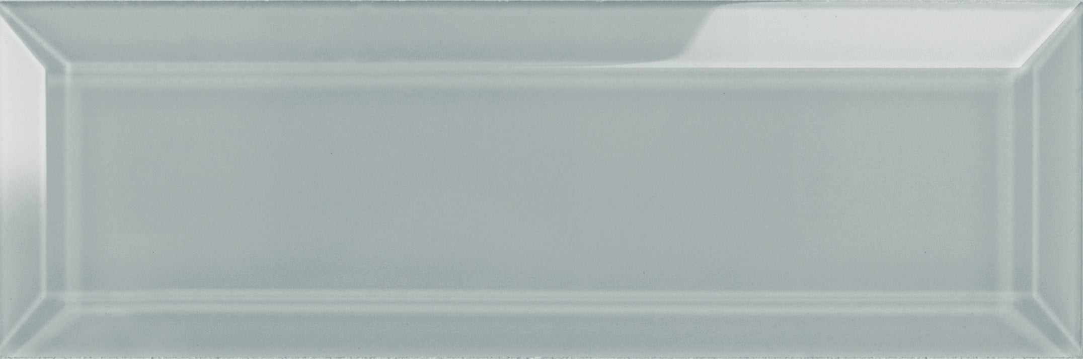 Element Shadow glass field tile by Anatolia, top-down product view, 3"×9"×5/16" size. Chinese glass for floors and walls.