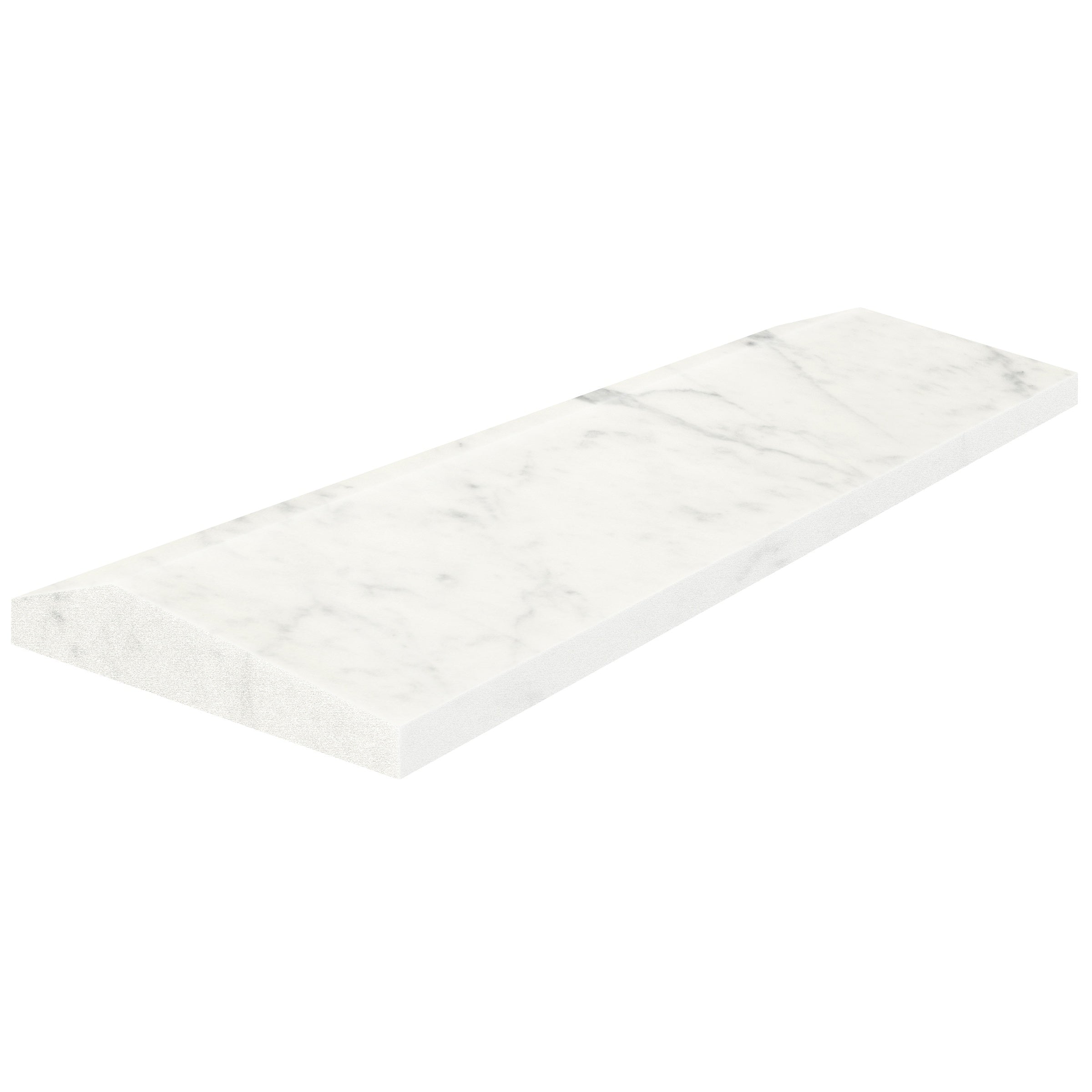 Eterna Bianco marble field tile by Anatolia, top-down product view, 4"×12"×3/4" size. Turkish marble for floors and walls.